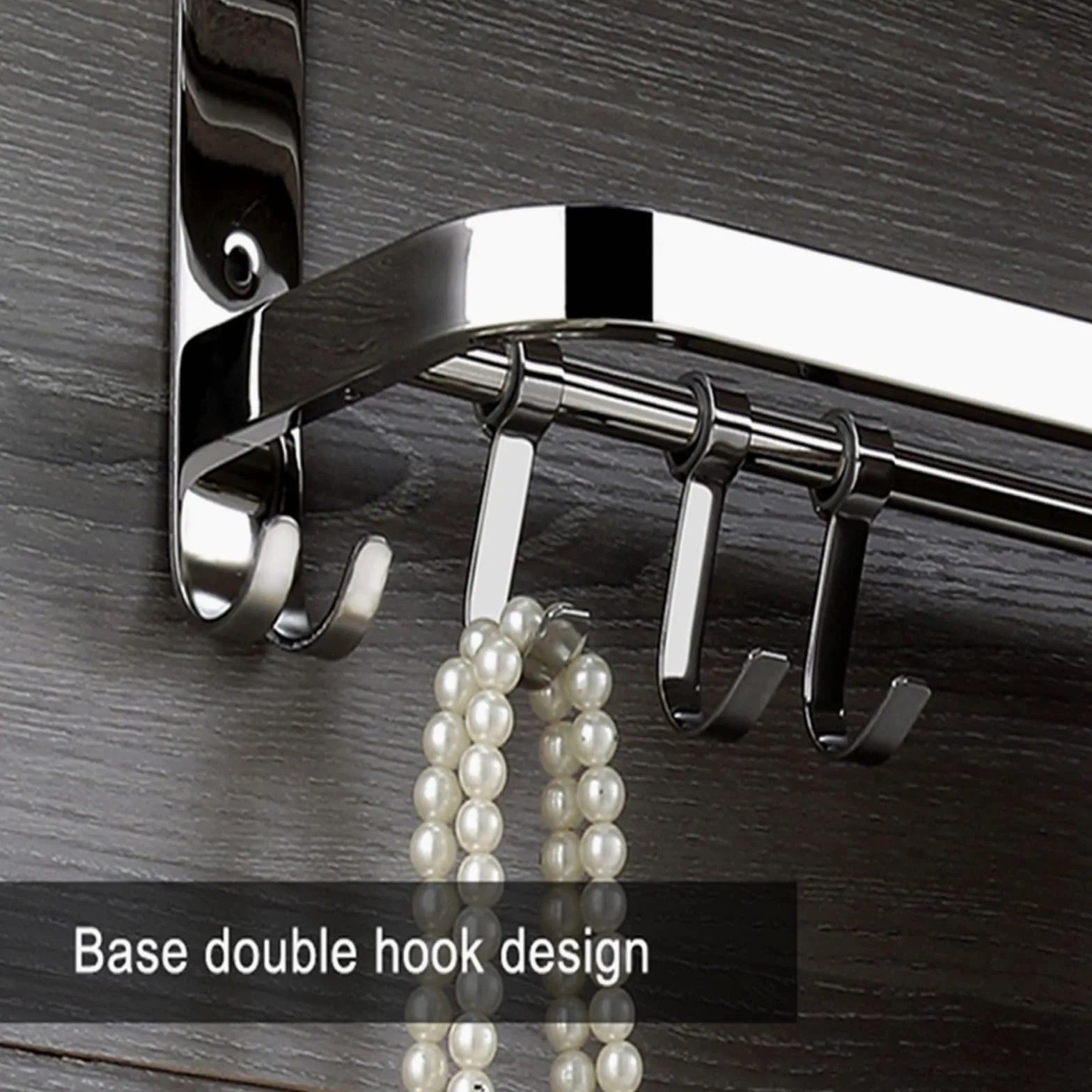 Portasciugamani da parete in acciaio inox, 40 cm, da bagno, stile hotel, design resistente ed elegante, perfetto per uso domestico o in hotel