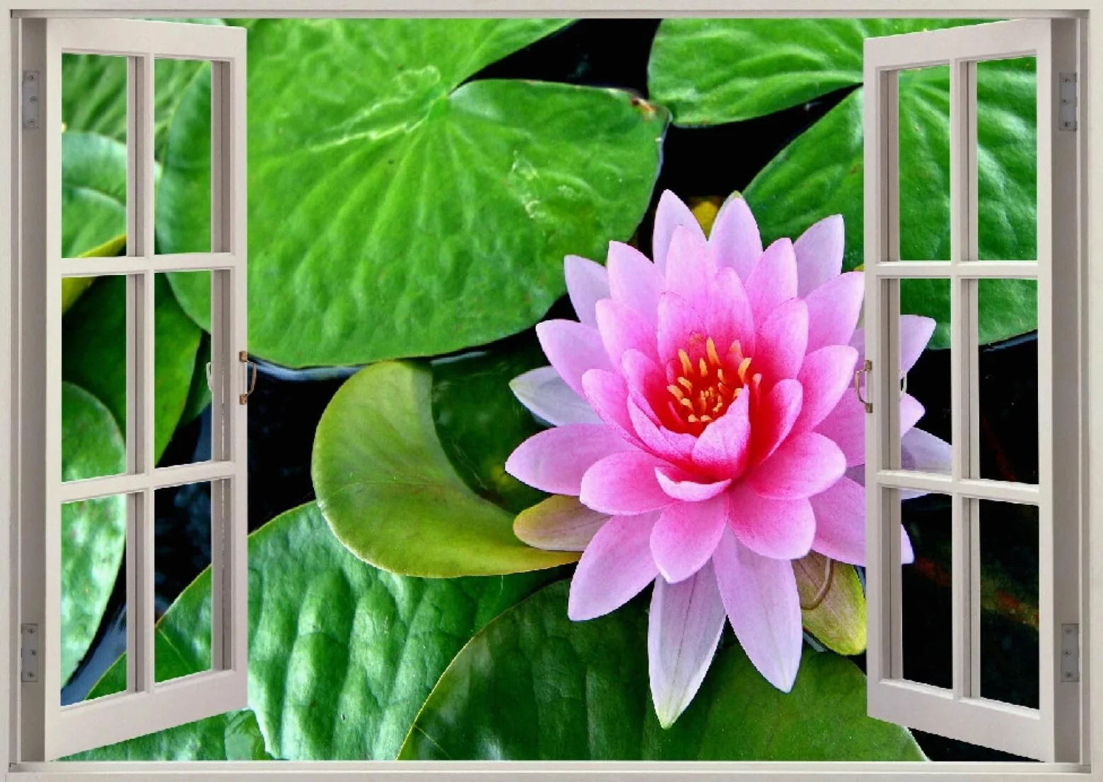 Adesivi Murali 3D Fracassato Loto Decorazione domestica smontabile del tatuaggio della parete Decalcomanie impermeabili for Nursery Room Wall Decor 70x122cm
