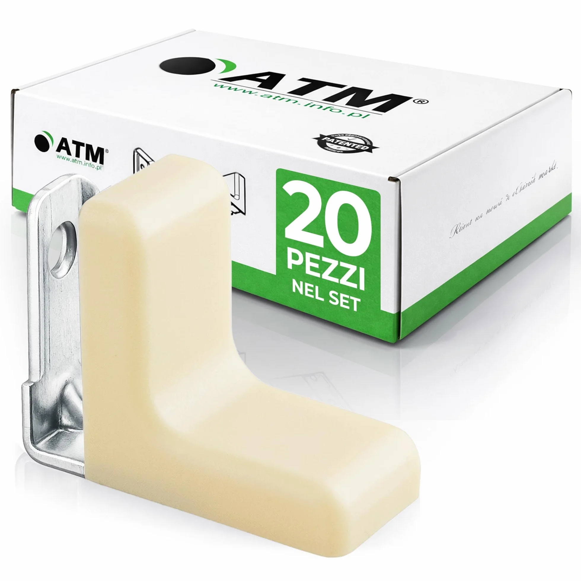 ATM Squadretta Angolare Acciaio Zincato 90° Connettore per Mobili Set di 20