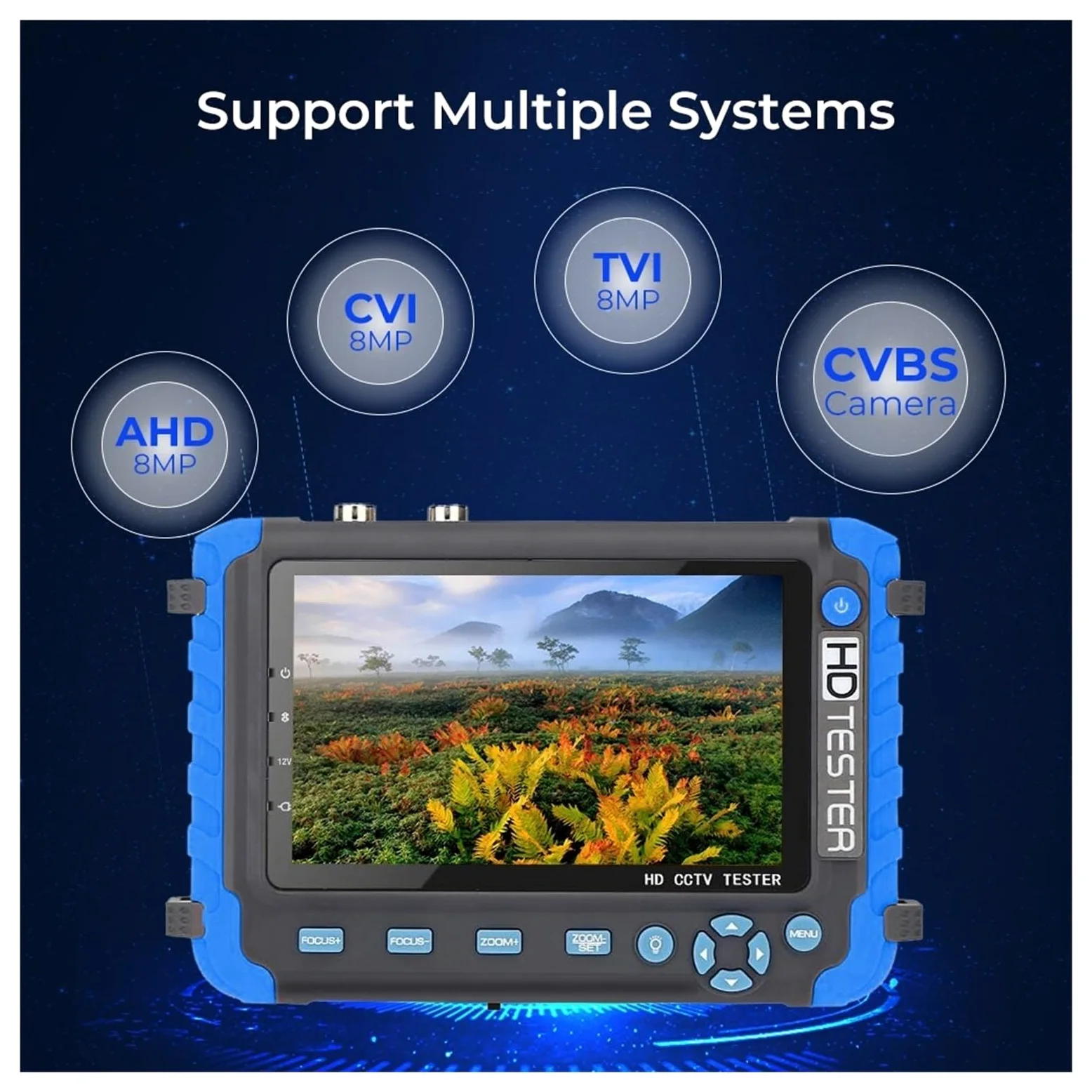 ester per CCTV, Tester CCTV AHD/CVI/TVI CVBS Da 8MP For Telecamere AHD Con Ingresso VGA Video CFTV Mini Monitor