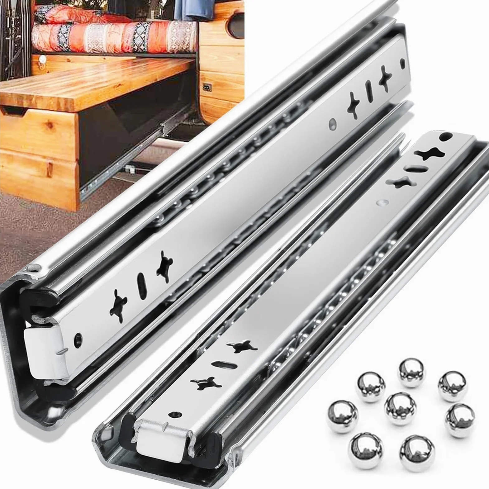 Guide Per Cassetti Guide di scorrimento for cassetti for carichi pesanti 250 mm 300 350 400 450 m 500 550 600 700 800 900 1000 1 paio(44inch(1100mm))