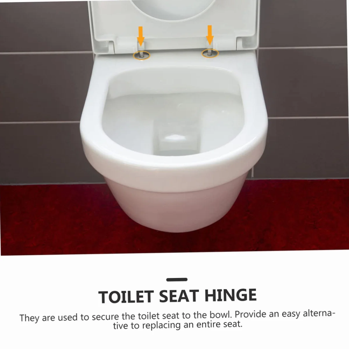 Set 2 Bulloni e Viti Fissaggio Sedile WC, Raccordi Sgancio Rapido Cerniere, Compatibili Sedili Standard Legno Resina Plastica