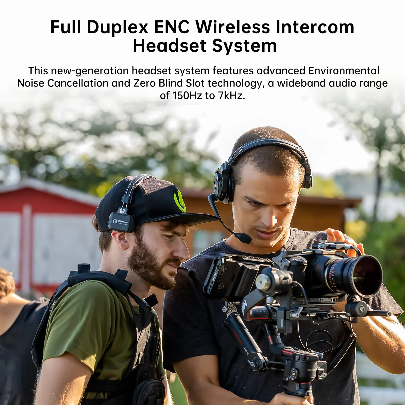 Hollyland Solidcom C1 PRO System Intercom Wireless ENC Cancellazione Rumore Ambientale Full-Duplex 4 Persone 350m PTT Mute Team Produzione Video Chiesa Drone TV&Film con 1 Master e 3 Cuffie Distanza