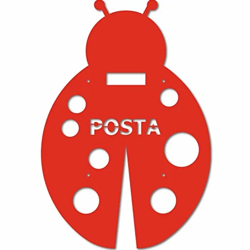 Alubox MIA Frontale Intercambiabile per Cassetta Postale Coccinella Rosso