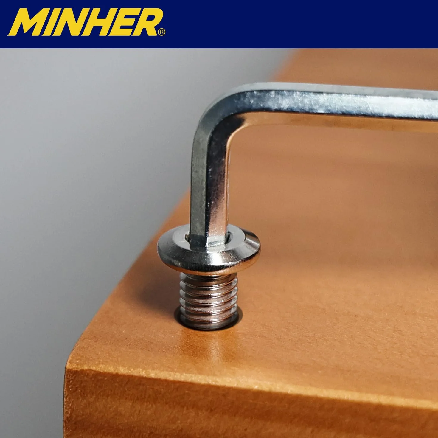 MINHER M4 x 8mm 10Pcs Viti Bulloni Testa Piatta Esagono Incassato Acciaio Inossidabile A2 V2A Filettatura Completa
