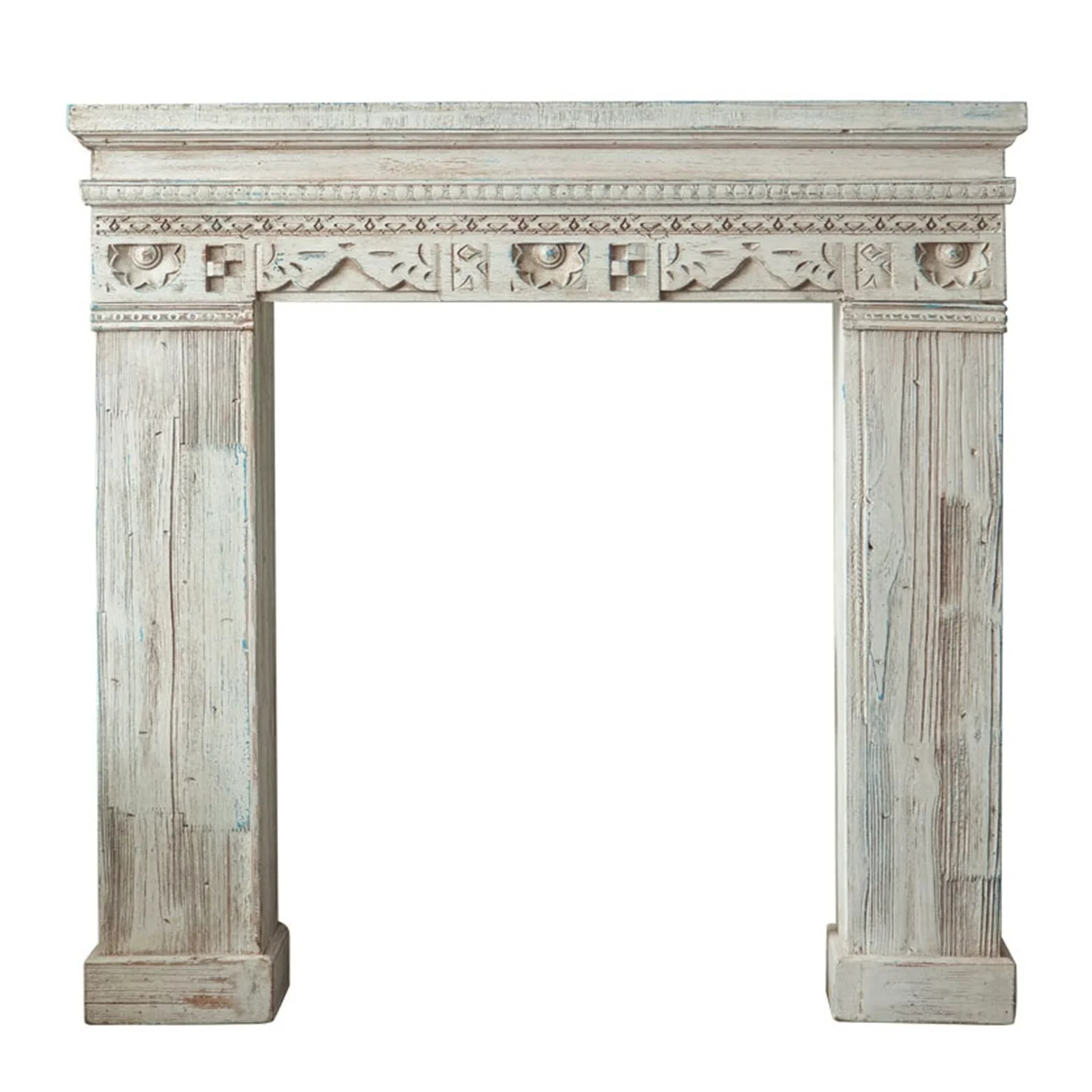 Mensola del camino Mensola del camino francese Finitura della mensola del camino Surround Armadio decorativo Interni in legno massello Arte vintage Vecchia villa Simulazione Finta mensola del camino M