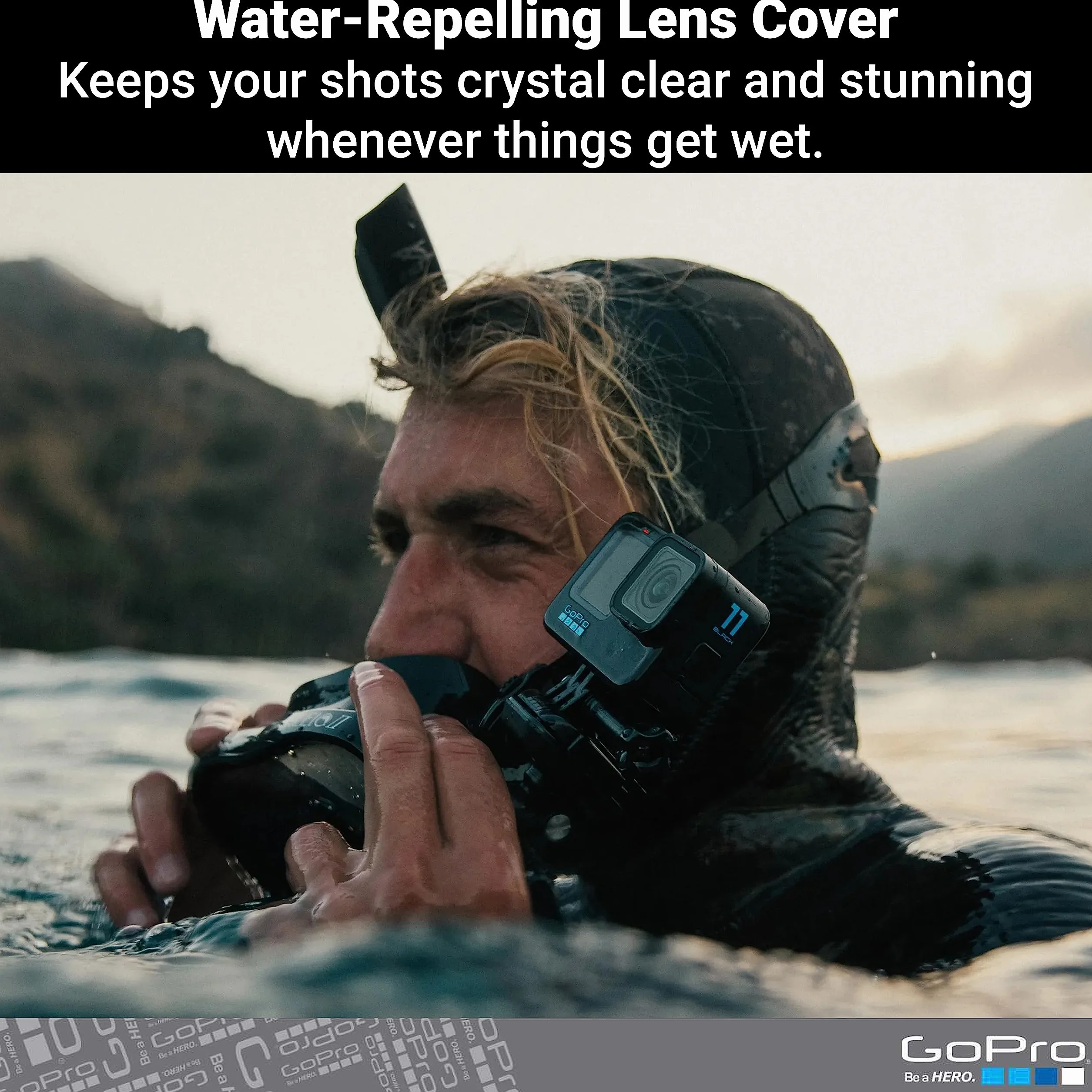 GoPro HERO11 Nero - Confezione per e-commerce - Fotocamera d'azione impermeabile con video Ultra HD 5.3K60, foto da 27 MP, sensore d'immagine da 1/1.9 pollici, trasmissione live, webcam,