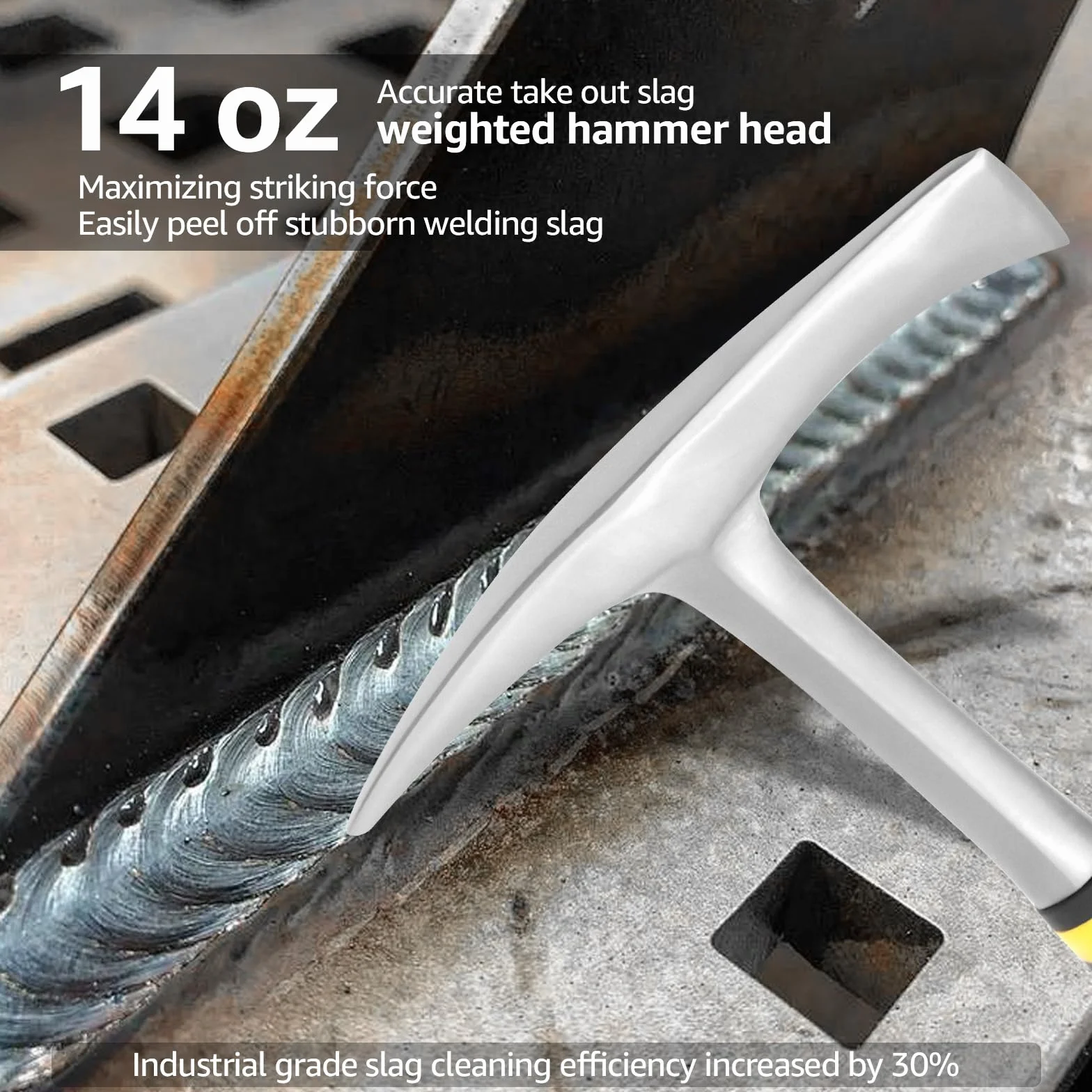 Martello per scalpello 31 cm ultra affilato per saldatura scorie manico ergonomico