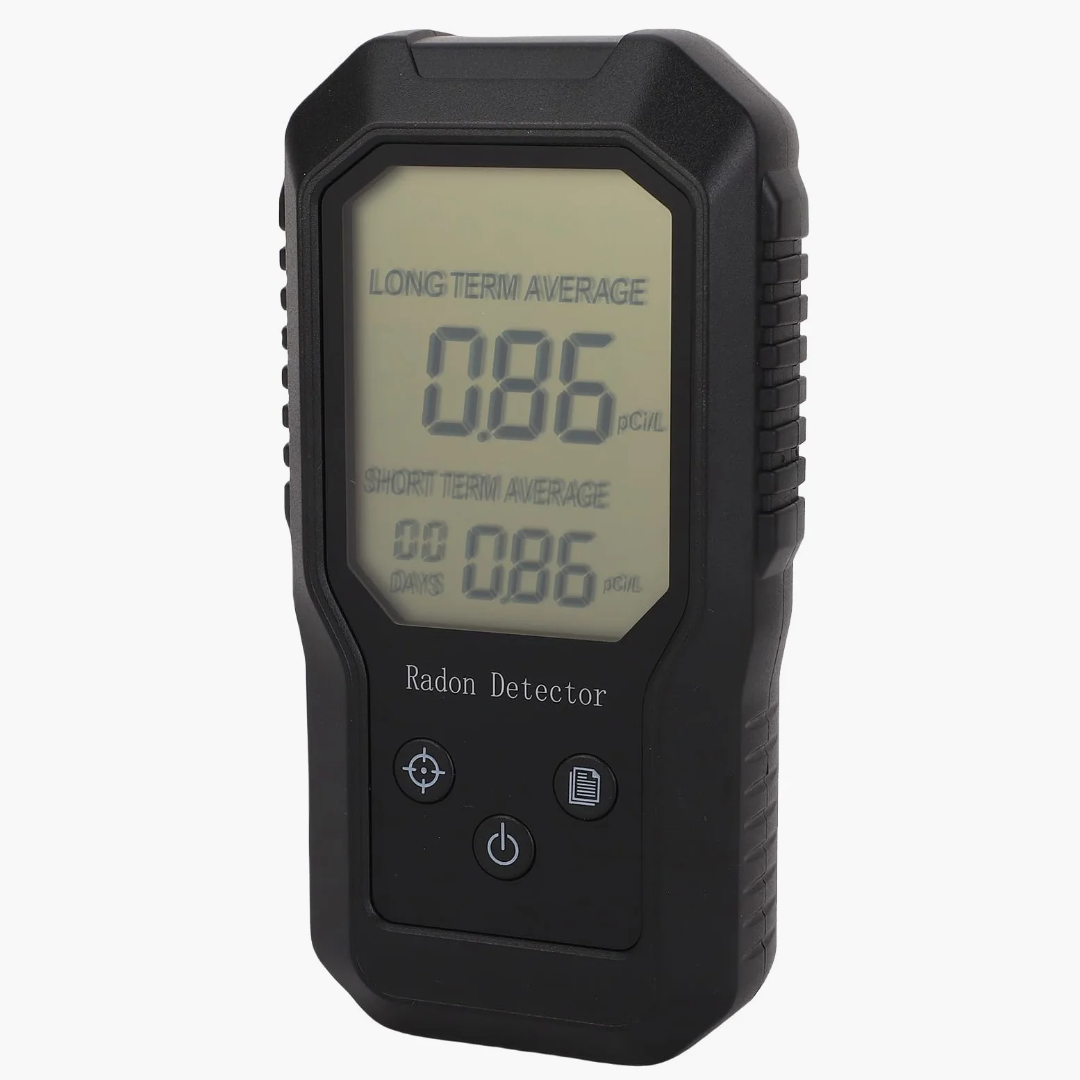 Rilevatore di Radon, Tester Digitale Portatile per Gas Radon con Montaggio a Parete per Uso Domestico