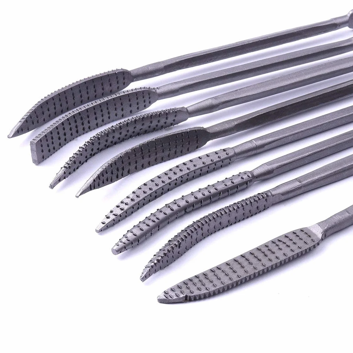 8 PZ 5.5 X 200mm Doppia Estremità Riffler Legno Rasp File Set Lavorazione Del Legno Intaglio Rasatura Rasatura Utensili