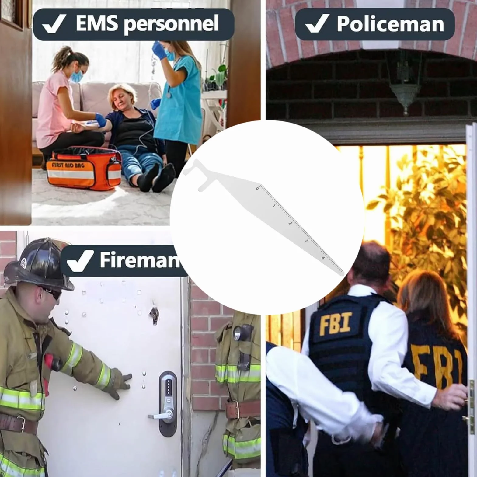 Firepik PRO Lock Picking Fire Tool for Firefighters Multipurpose Leverage Tool