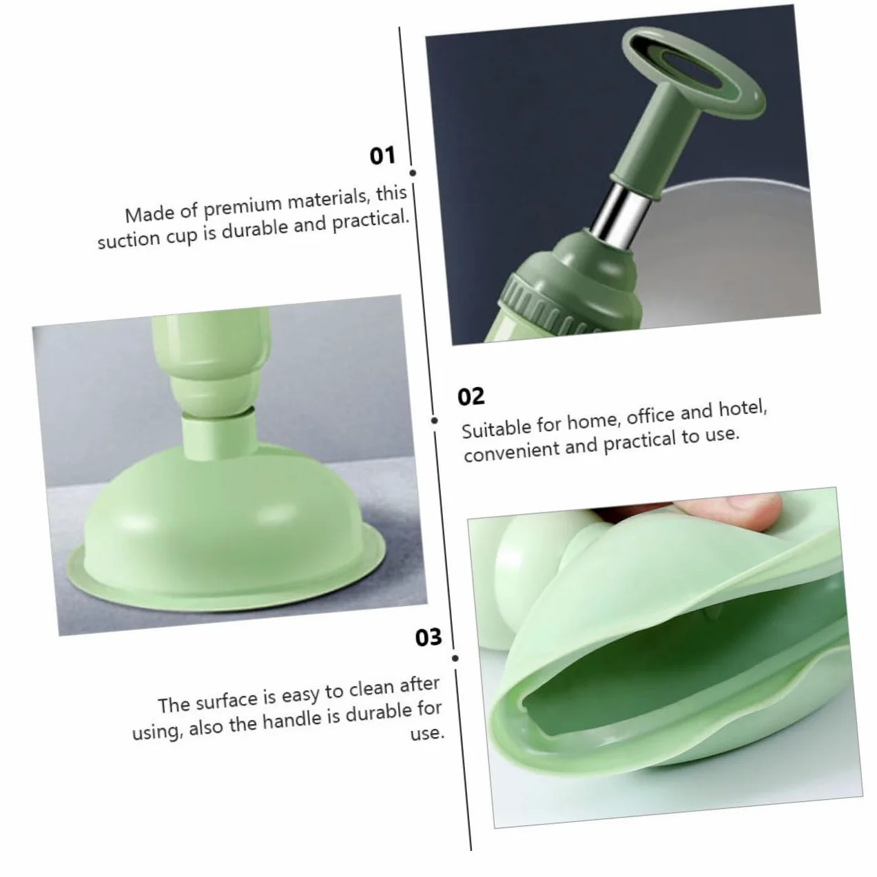 YARNOW Stura Water a Pressione per WC, Stura WC Professionale in PVC e Acciaio Inox, 2 Pezzi, Elimina Blocchi in Casa e Ufficio