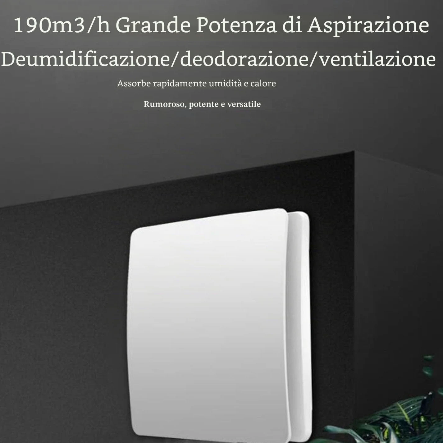 Aspiratore Bagno,Estrattore Aria con Valvola di Ritegno E Telecomando,190 M³/Ora Ventola Aspirazione,per Cucina,Toilette,Servizi Igienici, Garage,Calotta in ABS,B,4 Inches
