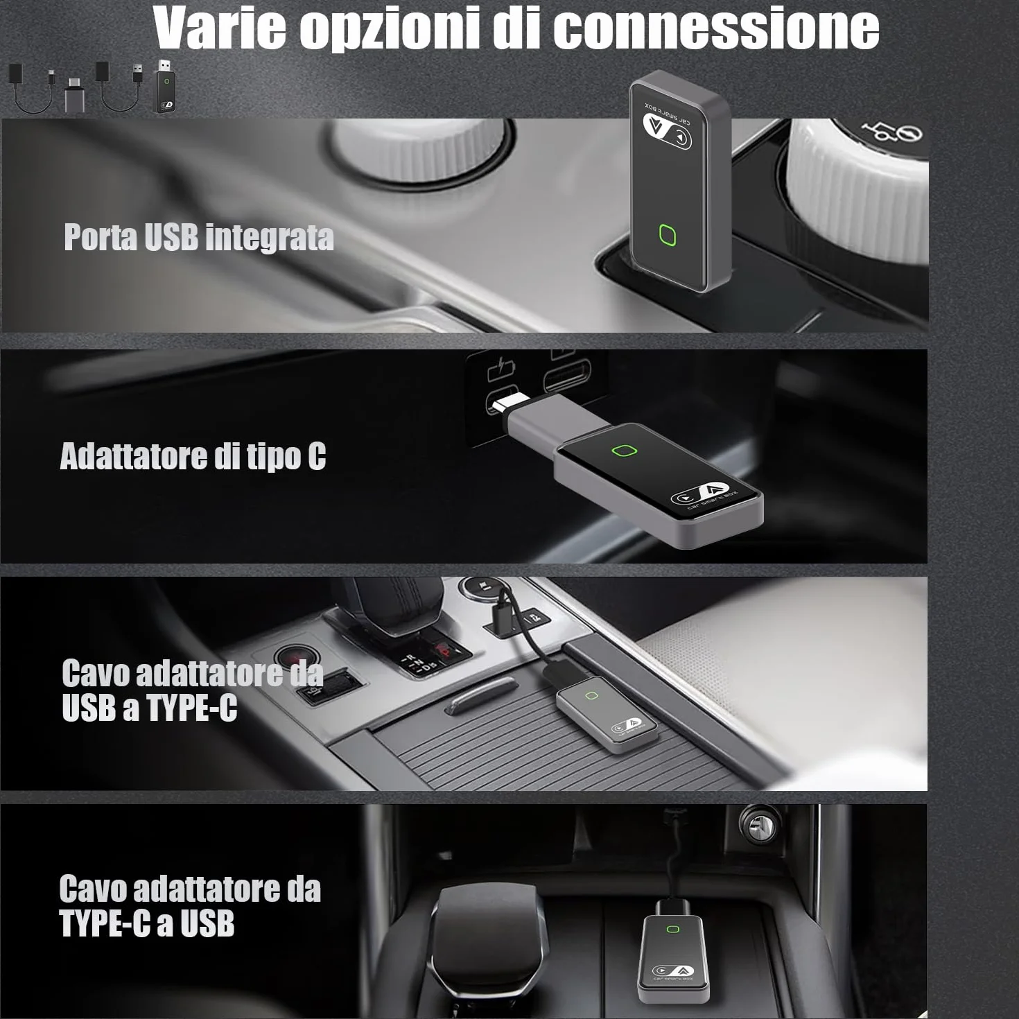 CarPlay Wireless ios & Android Auto Wireless Adattatore [2-in-1], Adattatore Converti Wired in Wireless Android Auto Wireless per Auto con Funzione Carplay o Android Auto, connessione automatica