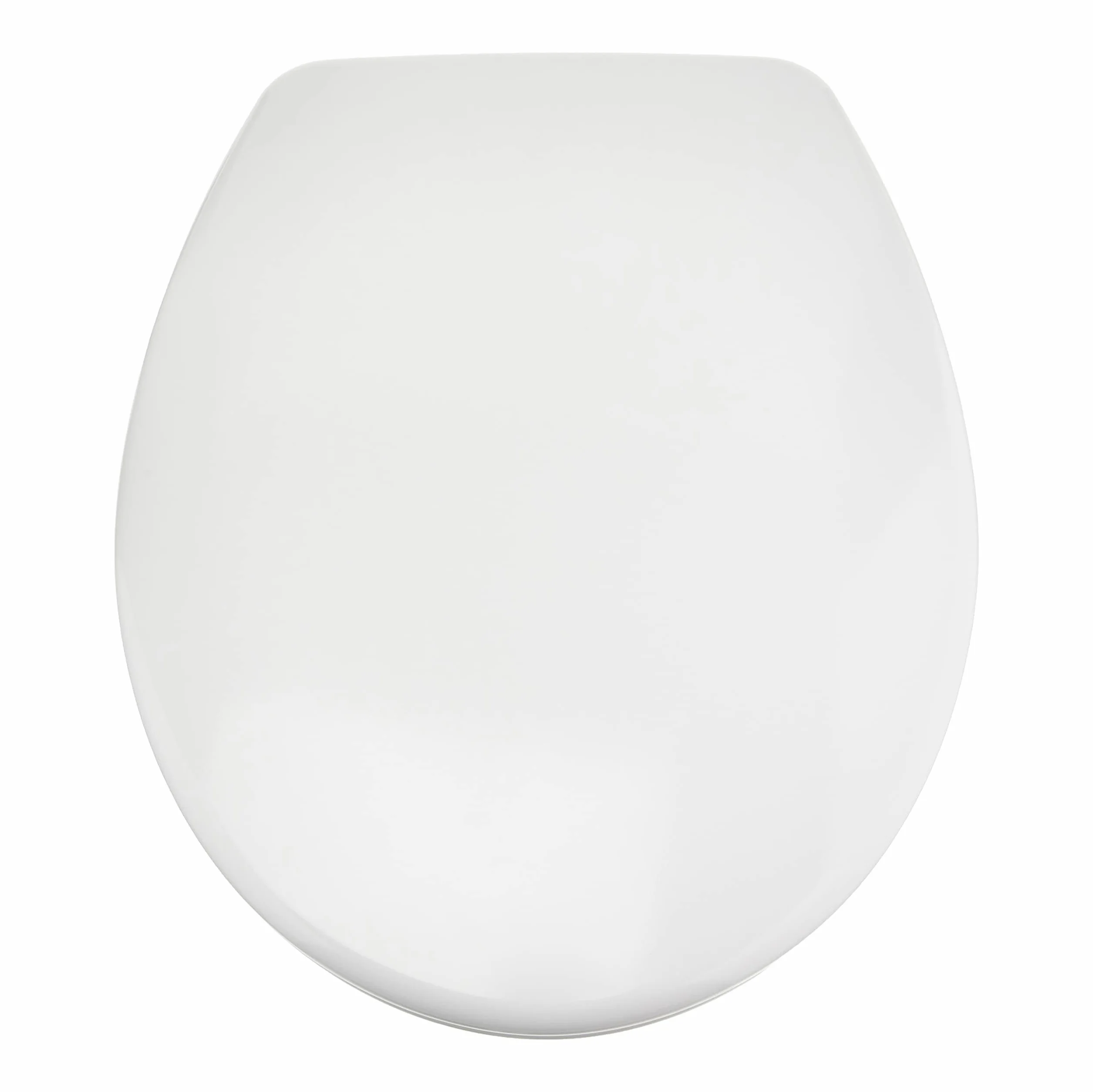 Amazon Basics Ovale Sedile WC in urea, resistente, con chiusura ammortizzata e sgancio rapido, dimensioni universali, 37 x 42.5 cm, Bianco