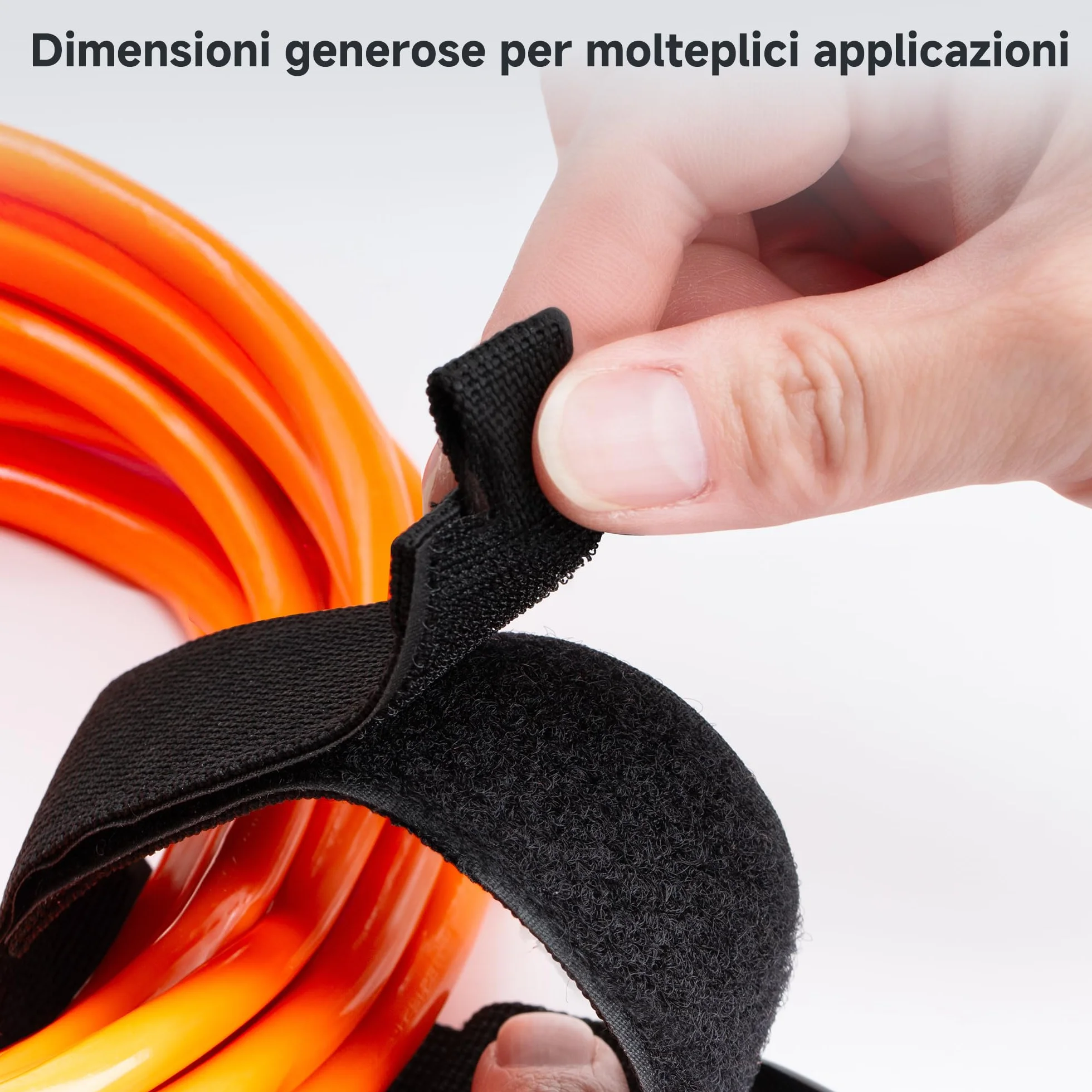 Cable Matters 5 cinghie organizzatrici per cavi di prolunga con fibbia in metallo 36 kg 40 x 3,8 cm