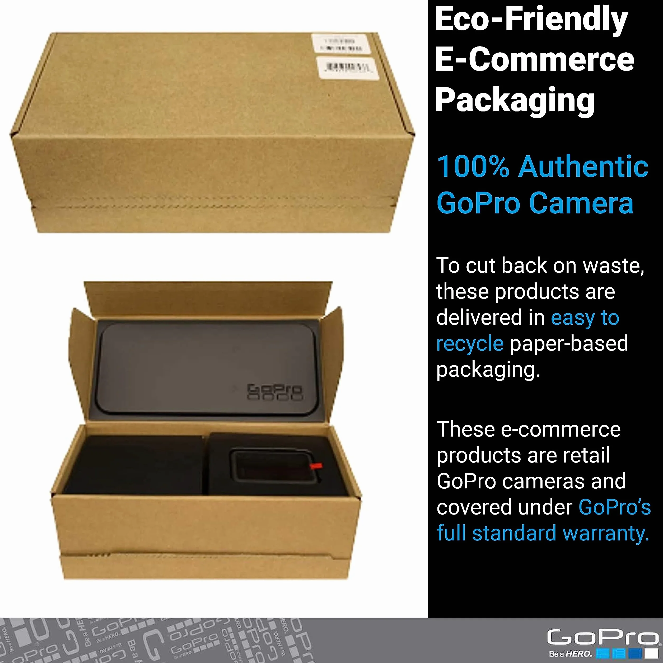 GoPro HERO11 Nero - Confezione per e-commerce - Fotocamera d'azione impermeabile con video Ultra HD 5.3K60, foto da 27 MP, sensore d'immagine da 1/1.9 pollici, trasmissione live, webcam,