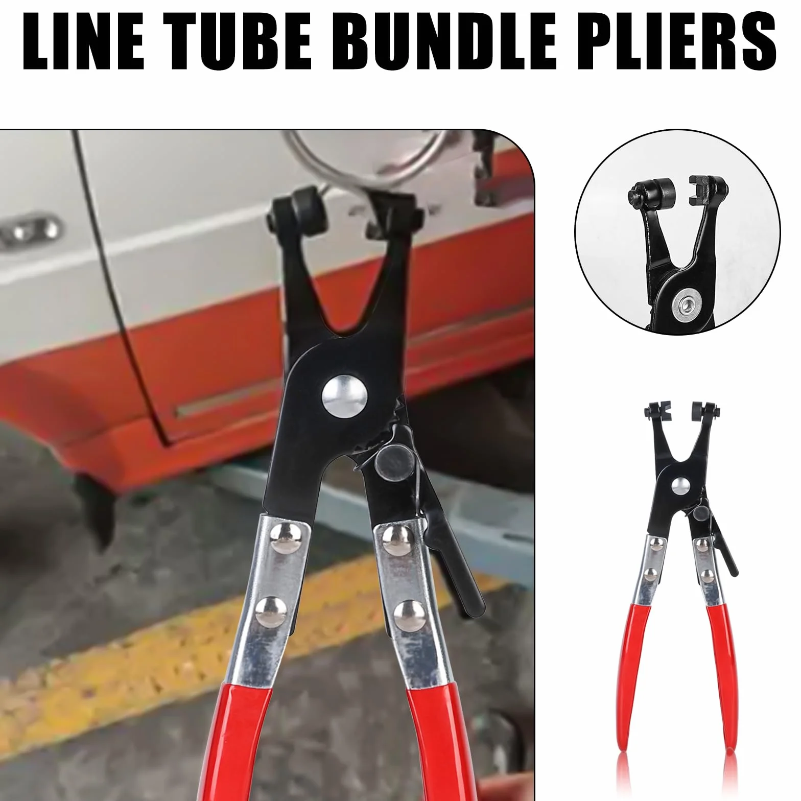 Pinza per Fascette Stringitubo Set 3 Pezzi Collo Dritto per Auto