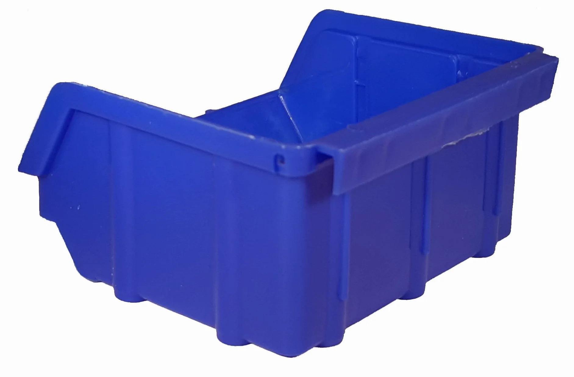 Scatole impilabili blu PP 60 pezzi 102x96x52 mm con gancio appendi