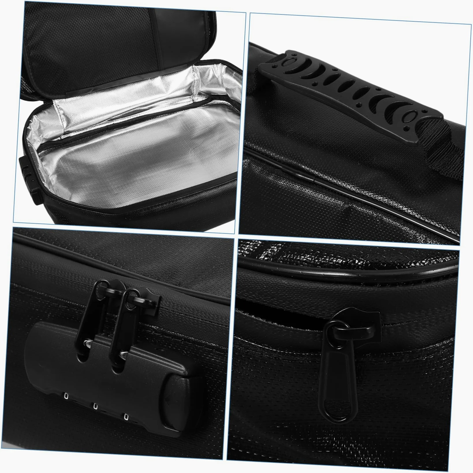 POPETPOP Organizzatore di Documenti Ignifugo, Borsa per Documenti da Viaggio con Serratura, Multistrato e Portatile per Casa e Ufficio, Nero
