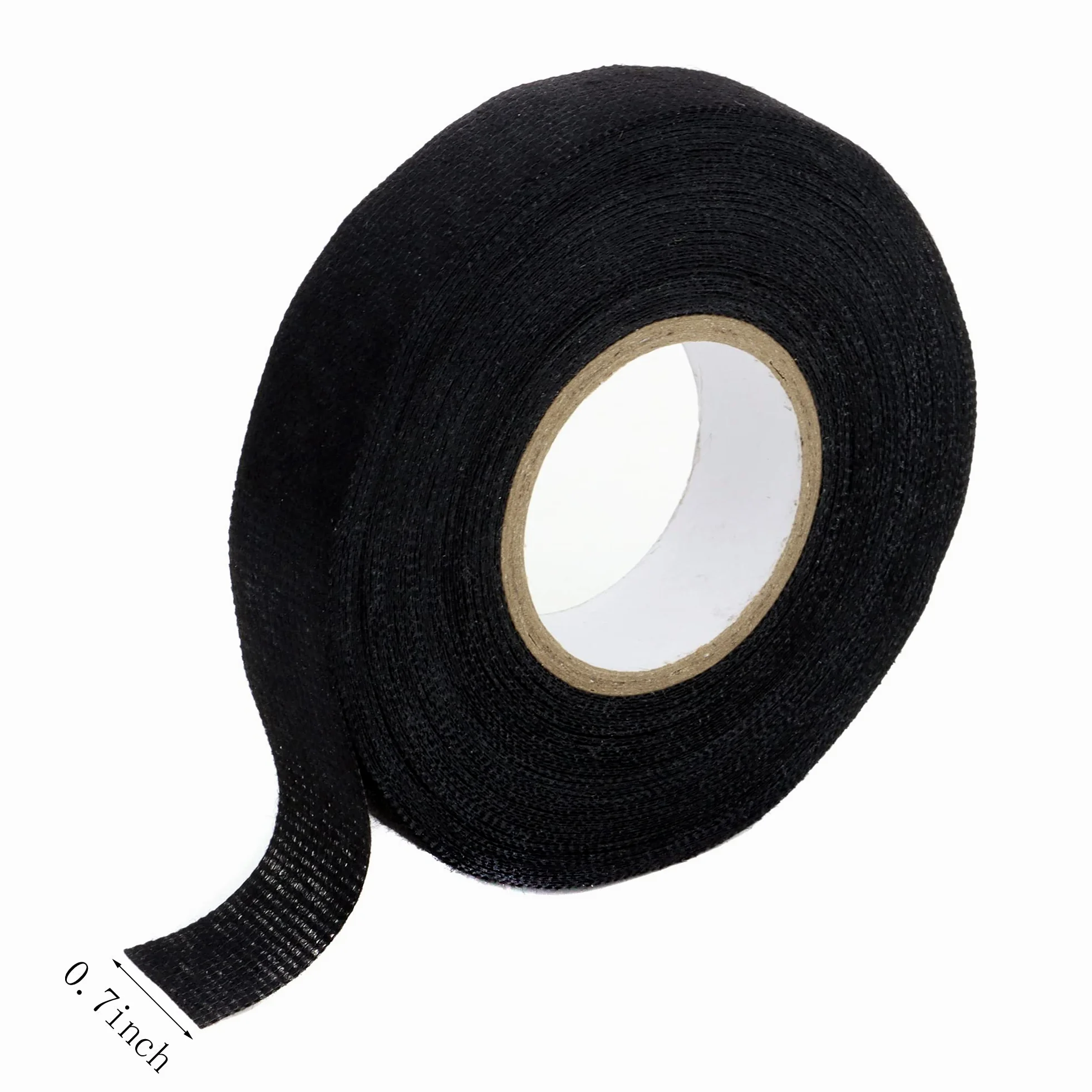 Nastro per cablaggio ad alta temperatura, 19 mm x 15 m, tessuto in fibra chimica nera, involucro ignifugo per sistemi elettrici automobilistici (10 pezzi)