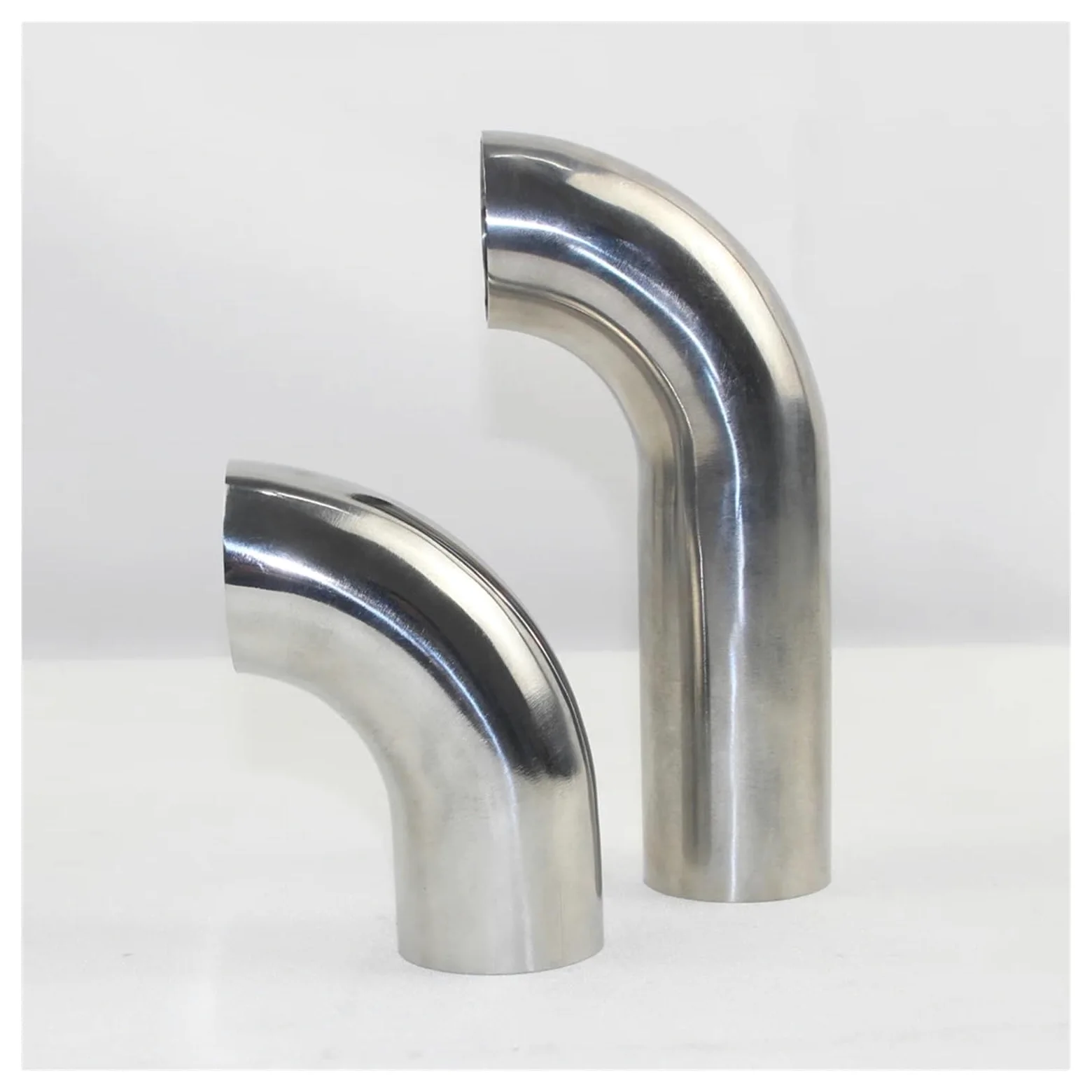 Terminale Scarico Raccordi Per Tubi Saldati Con Estensione Unilaterale 90 Gradi 100 Mm Per Tubi In Acciaio Inossidabile 304 Raccordi Per Tubi Sanitari Silenziatore(102mm x2mm)