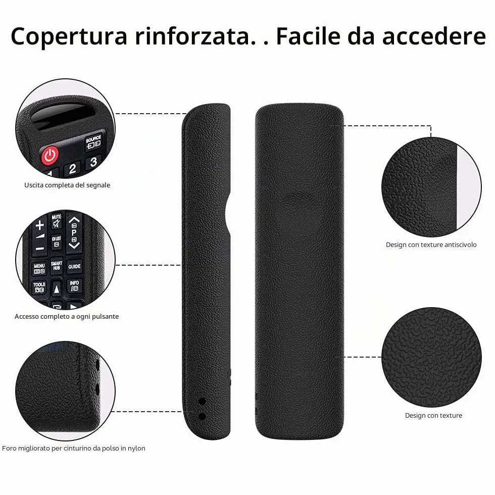 Custodia in Silicone per Telecomando Samsung Smart TV AA59-00741A BN59-01315B BN59-01303A BN59-01247A,Antiscivolo Guscio Cover Telecomando per Universale Samsung BN59-01199 BN59-01175 Series
