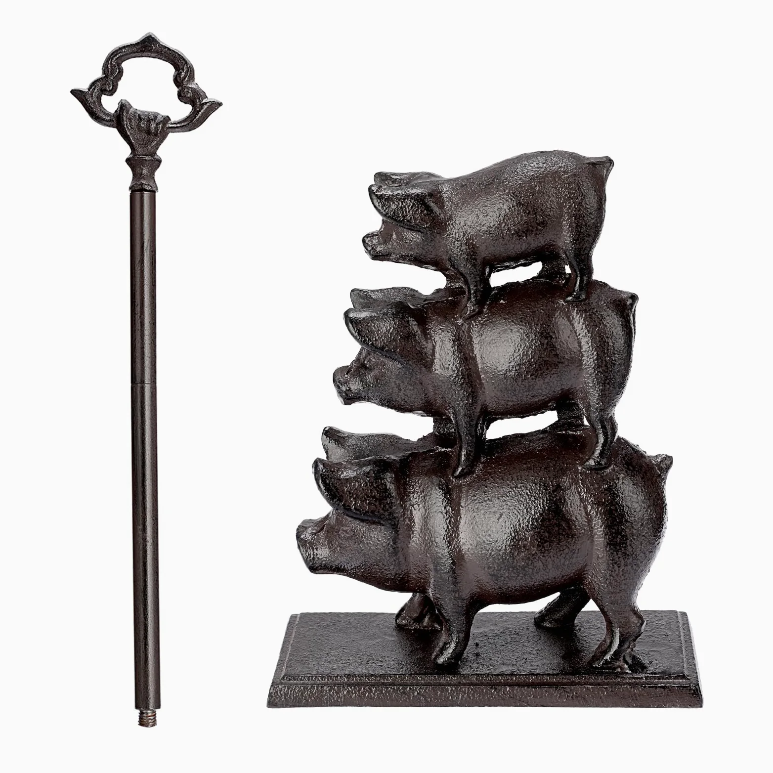 Fermaporta resistente con maniglia per il trasporto, fermaporta a forma di maiale | Nessun trapano, 2.3kg ghisa animale ponderato tappo, decorativo maiale porta Sops Holder