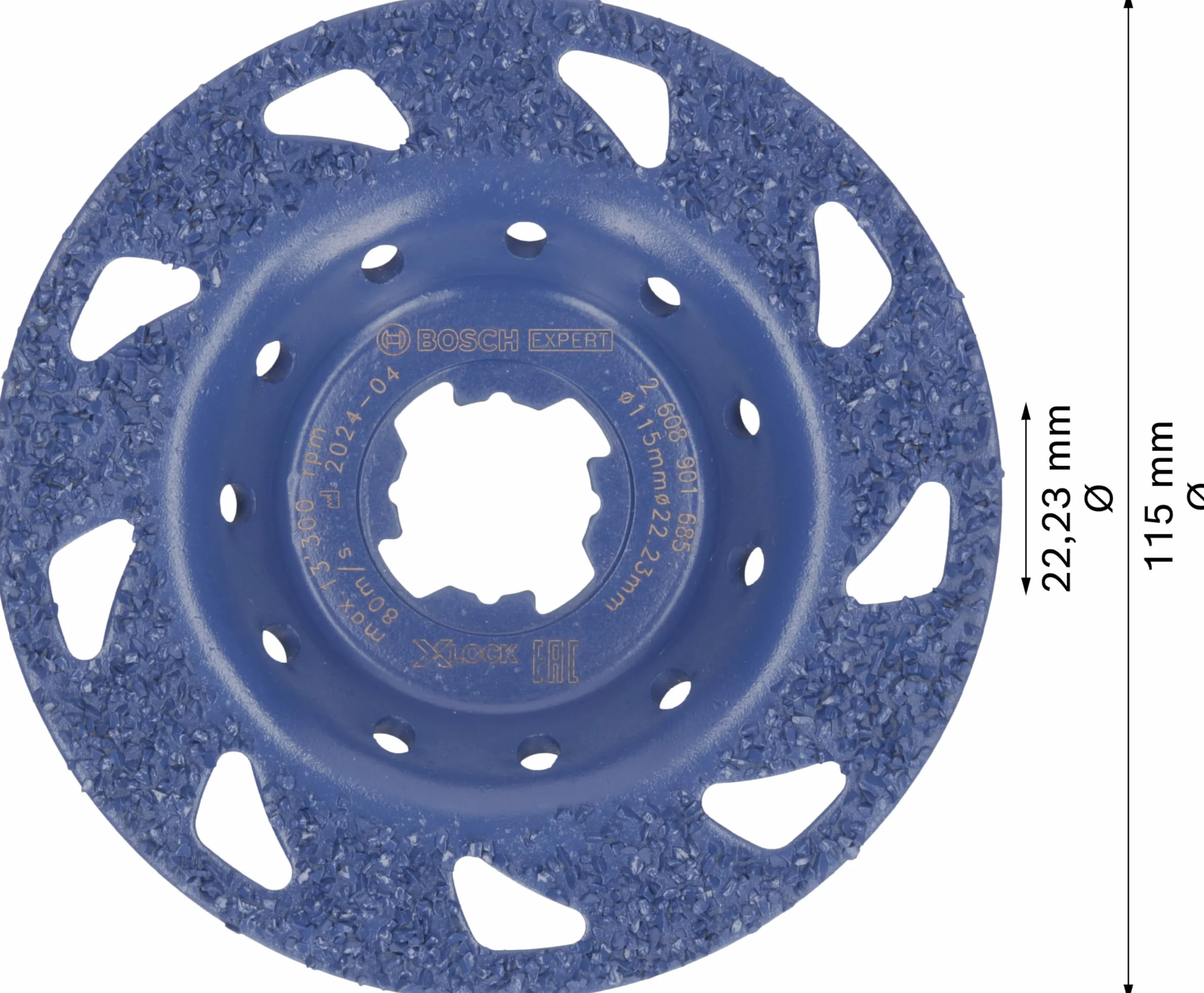 Bosch EXPERT Multi Material Mola a tazza Carbide Ø 115 mm grana media