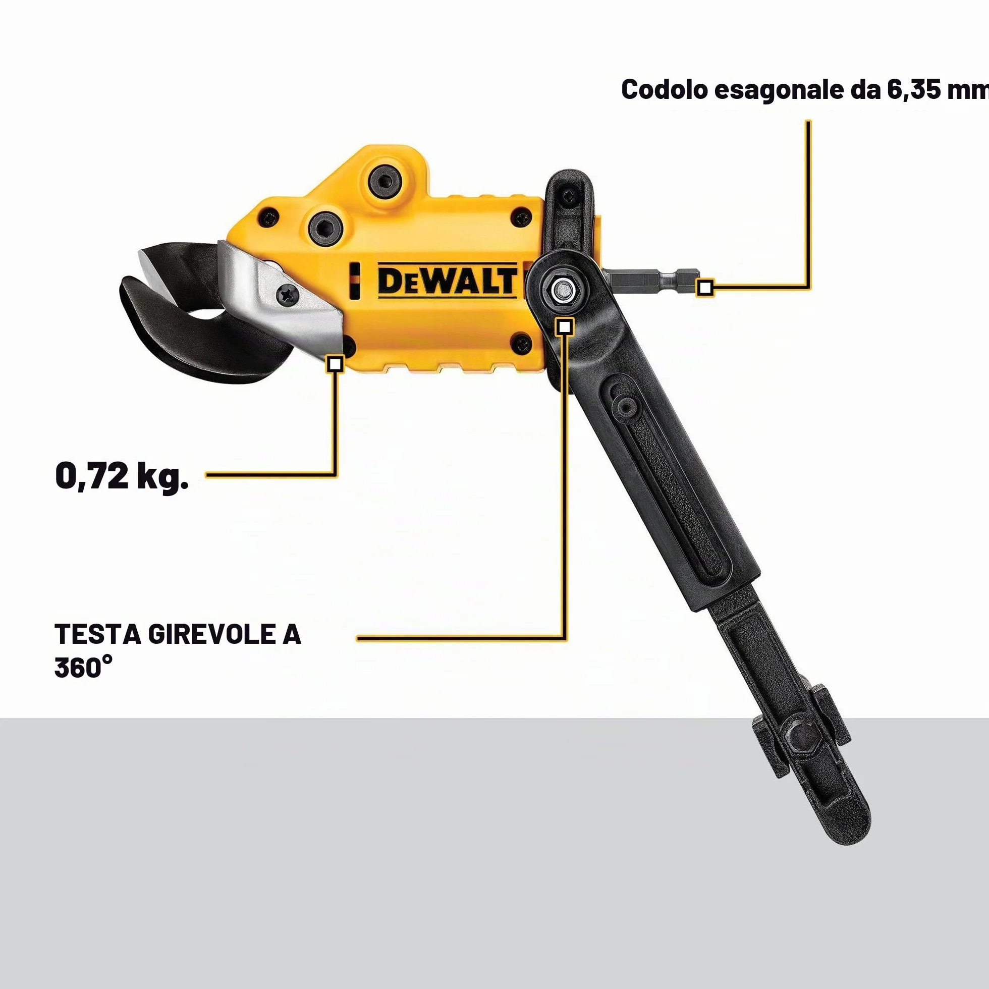 DEWALT DWASHRIR Cesoie in metallo, pronte per l'impatto