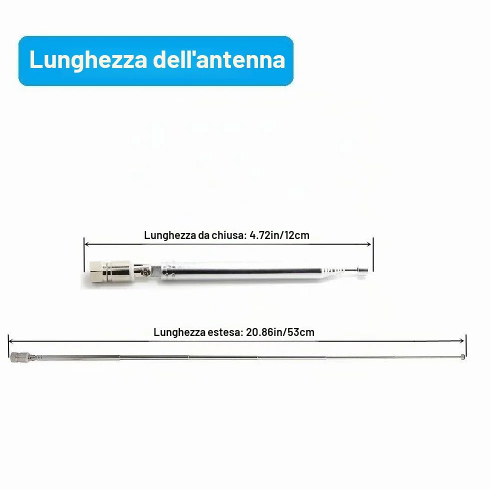 Antenna radio DAB di ricambio per mini sistema di ricevitore AV HiFi, FM Antenna interna 75 Ohm non bilanciata per Denon Sony Roberts Marantz Yamaha Hitachi Tivoli Audio Pioneer Onkyo Sangean Bose
