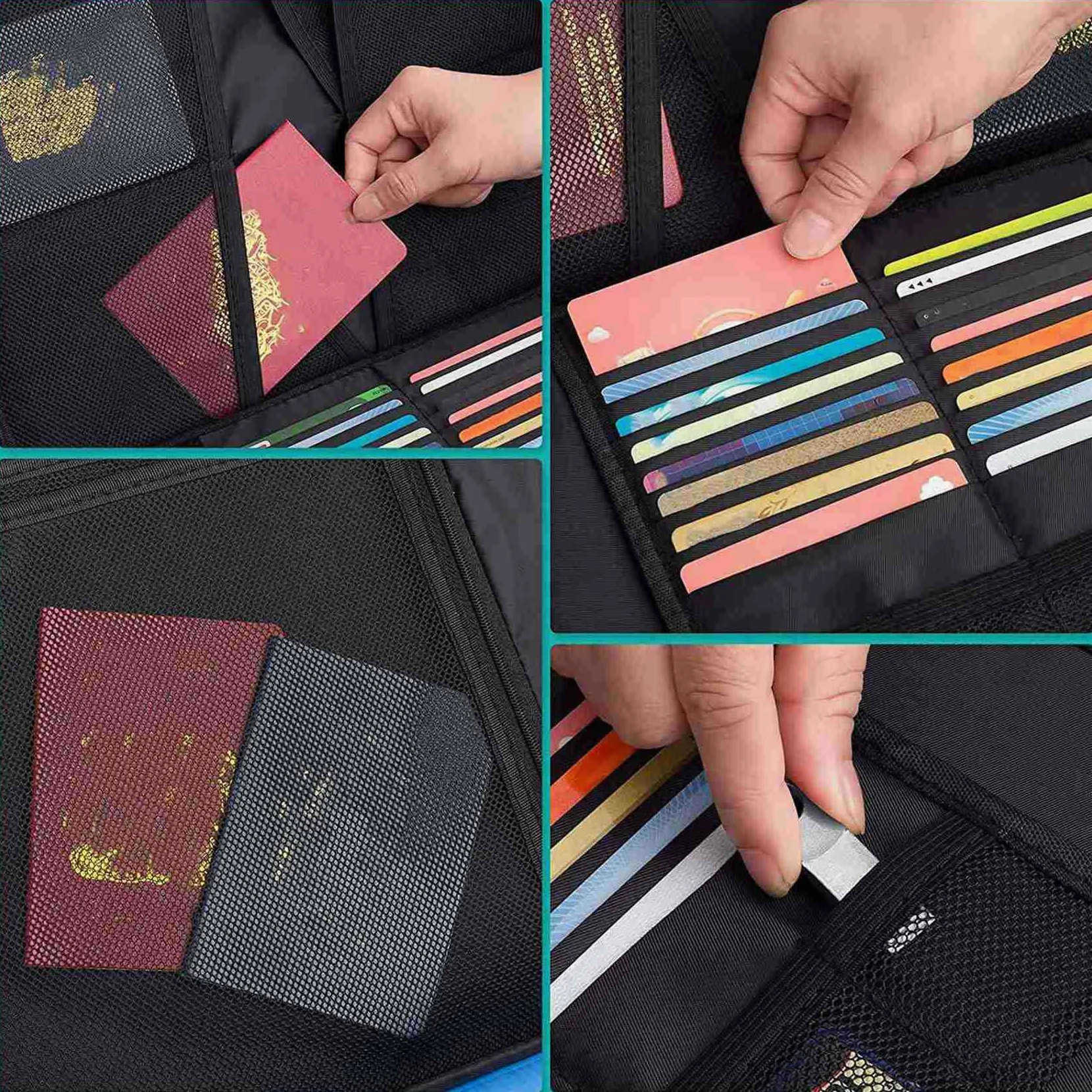 2X Borsa Portadocumenti Ignifuga con Serratura Home Travel Cassetta di Sicurezza Ignifuga E Impermeabile Archiviazione File con Maniglia Portatile