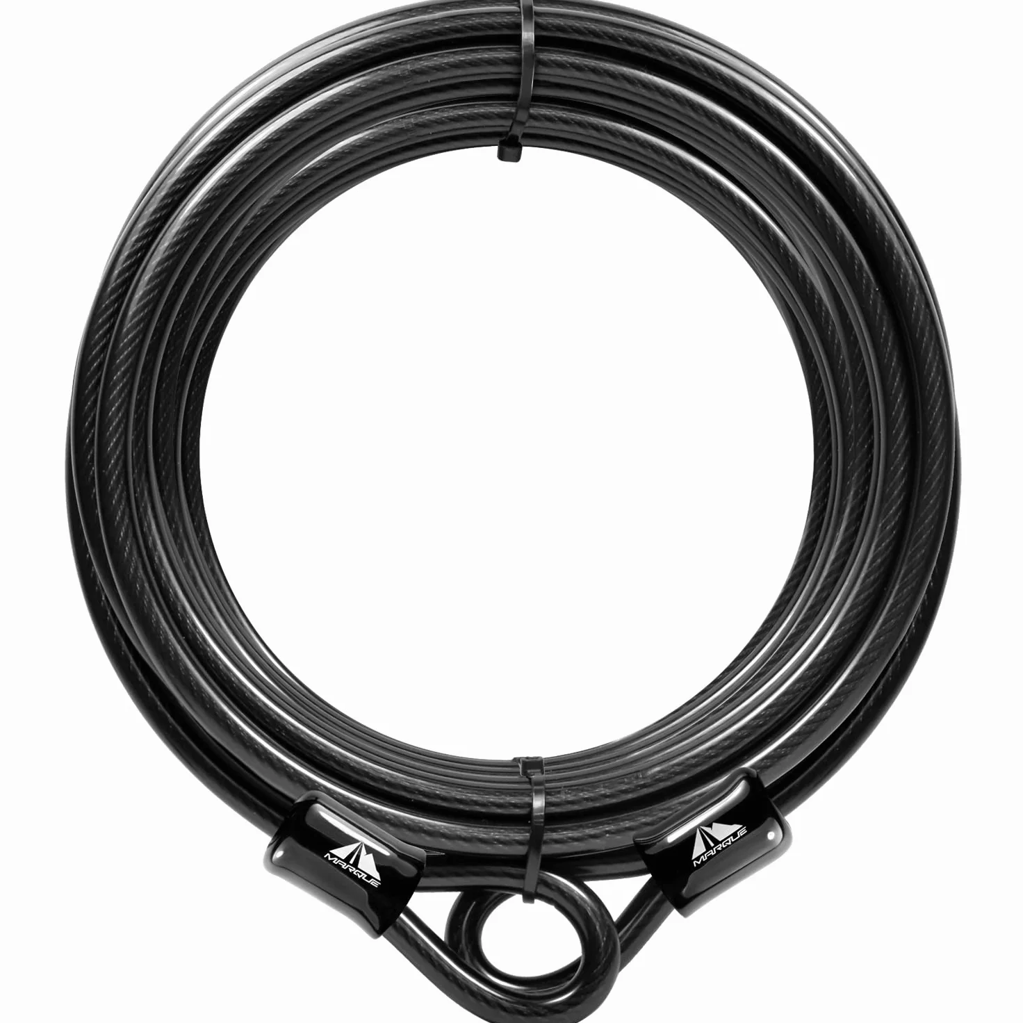 MARQUE Cavo di sicurezza in acciaio, spessore 10 mm, cavo in acciaio intrecciato rivestito in vinile con doppia estremità sigillata per U-Lock, lucchetto, blocco disco (9,2 m)