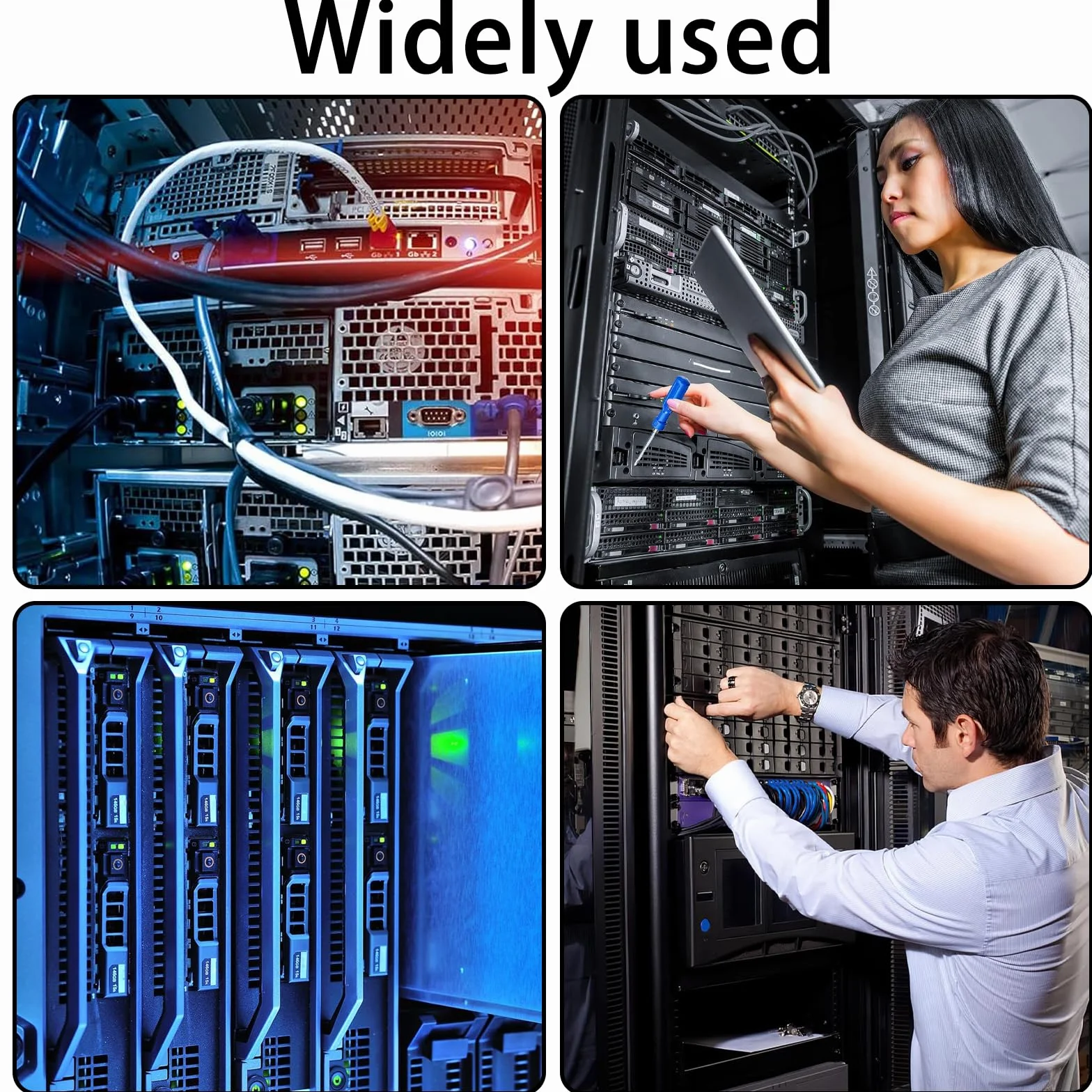 Set di Viti con Gabbia M6x16mm per Armadio Rack, Viti e Dadi di Montaggio per Server Accessori