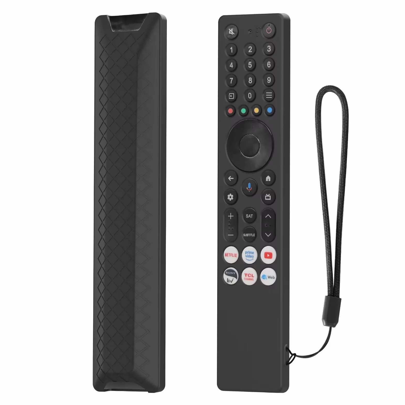 FTRONGRT Cover Compatibile con TCL RC833A, Ultrasottile e Leggero, Anticollisione Custodia Protettiva per Telecomando in Silicone. Nero
