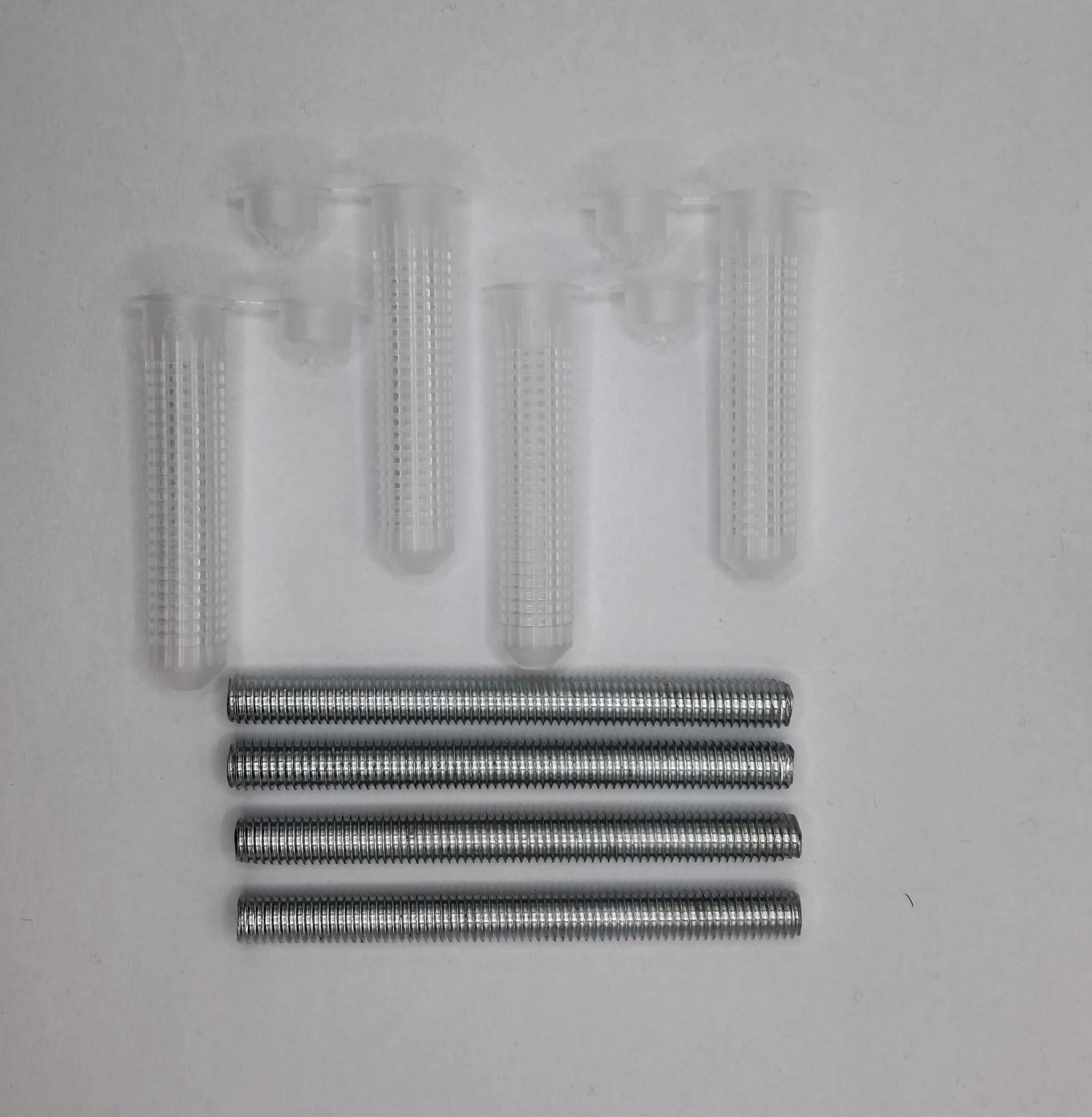 Kotwy Rozporowe Plastikowe 4 Szt M6 Stal Ocynkowana 8 cm Pręt 6 cm Kołek