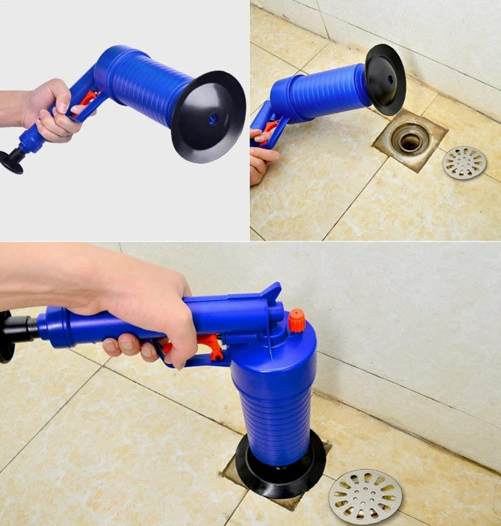 Pistola sturalavandini Aria compressa sturalavandino Pompa sturalavandini Professionale Sturatubature per Vasca da Bagno, Doccia Cucina Clogged Tubo Vasca Lavabo