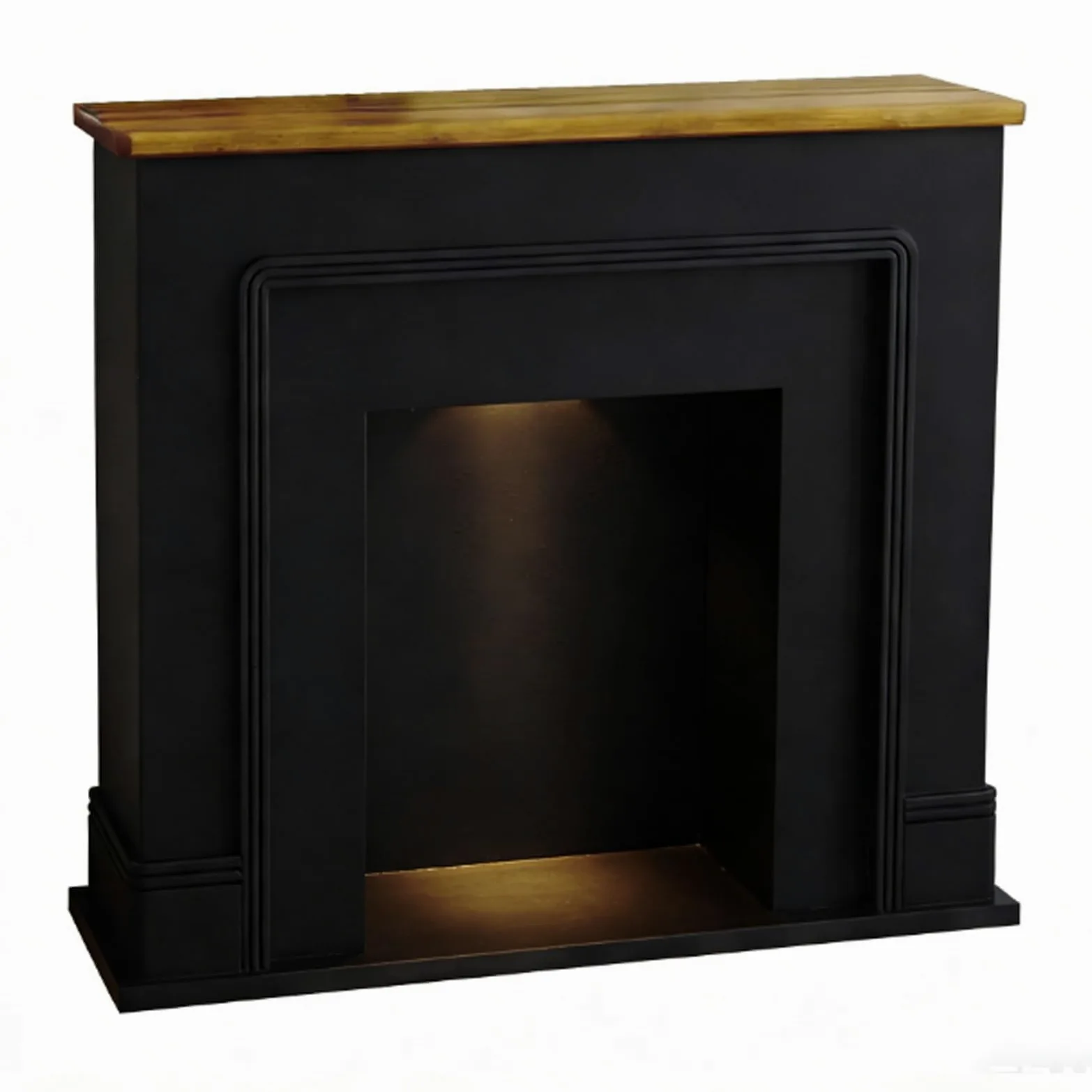 Al coperto Cornice decorativa autoportante for caminetto(Nero,Piccolo)