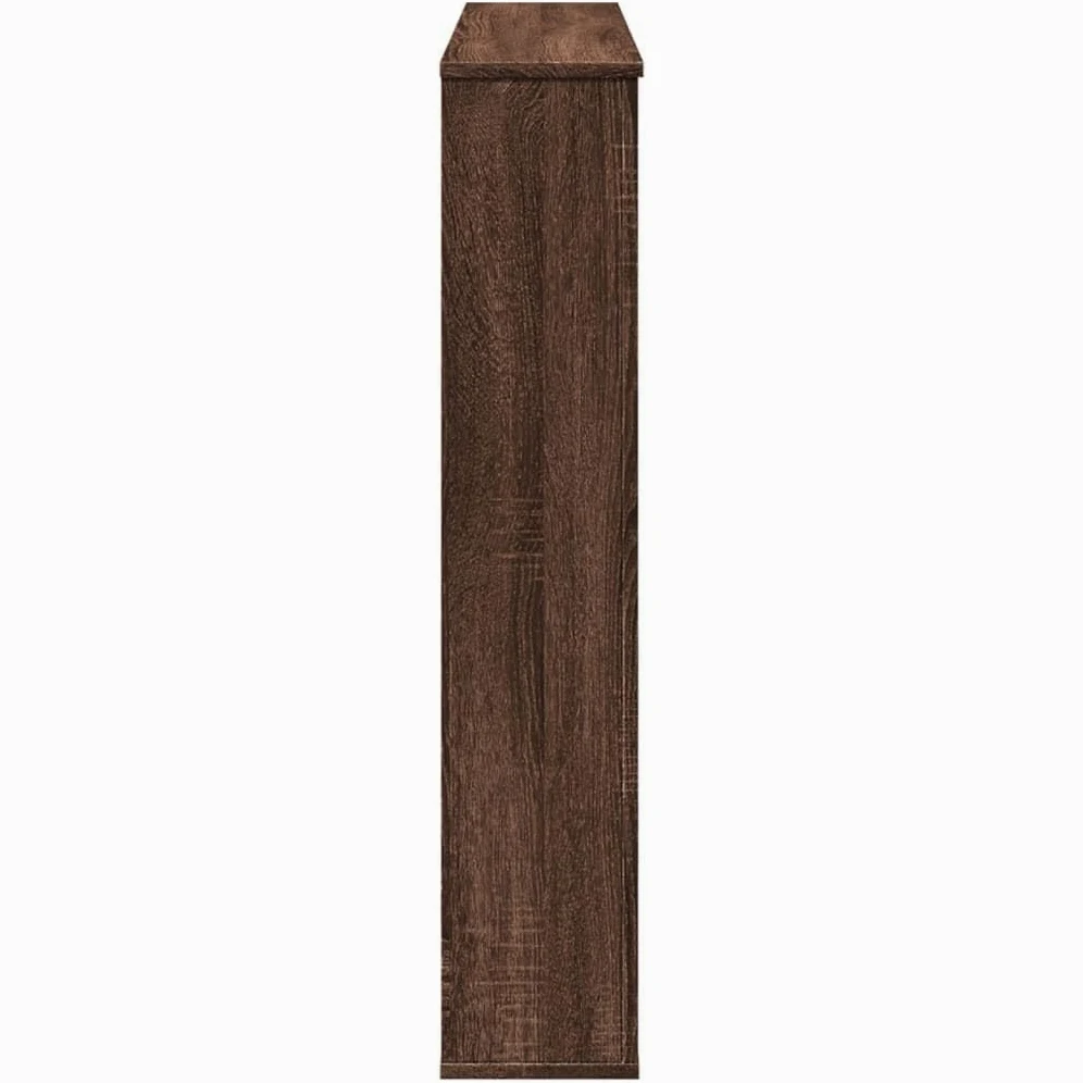 Rantry Arredo Cornice per Camino Rovere Marrone 100x20x100 cm in Truciolato, Mobilia Cornice Camino, Camino da Pavimento con Cornice e Bruciatore, Accessori Camino, Cornice Legno