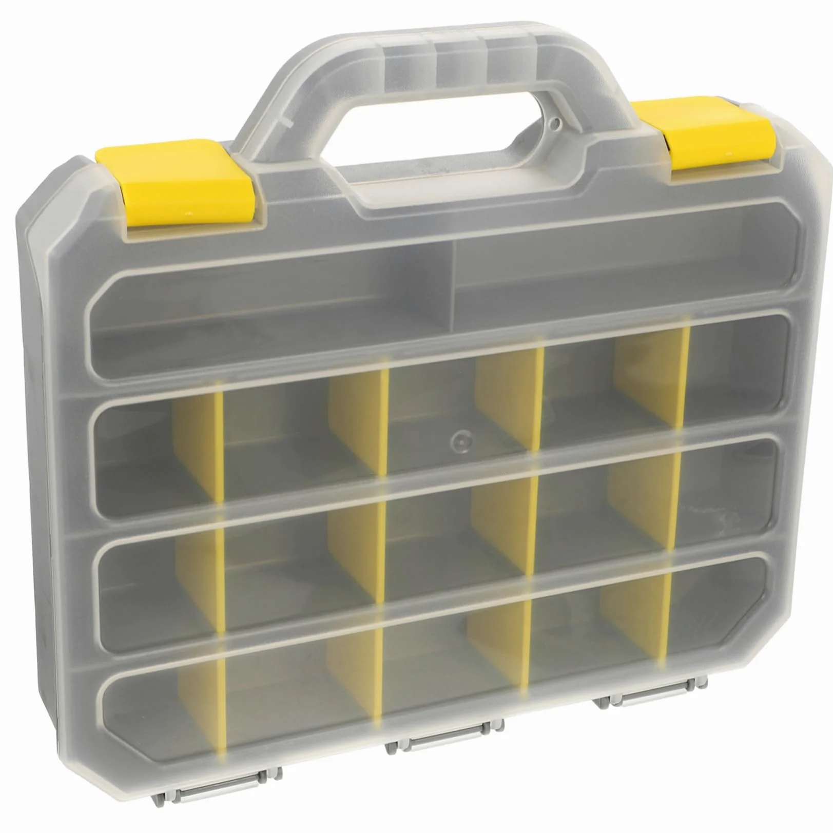 SHINEOFI Scatola Portautensili Portatile Divisori Rimovibili Grande Capacità in Pp Finitura Liscia per Organizzazione Viti e Piccoli Accessori