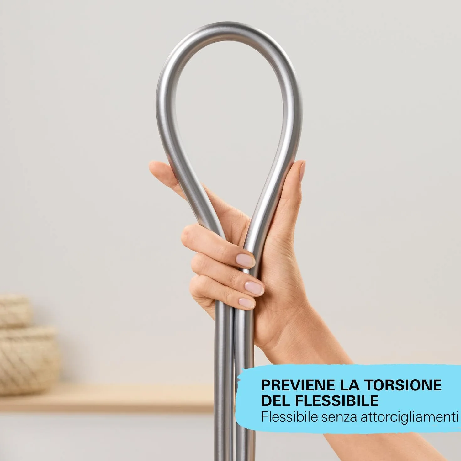 GROHE QUICKFIX VitalioFlex Trend, Flessibile doccia, 1500mm, In metallo, 28741002