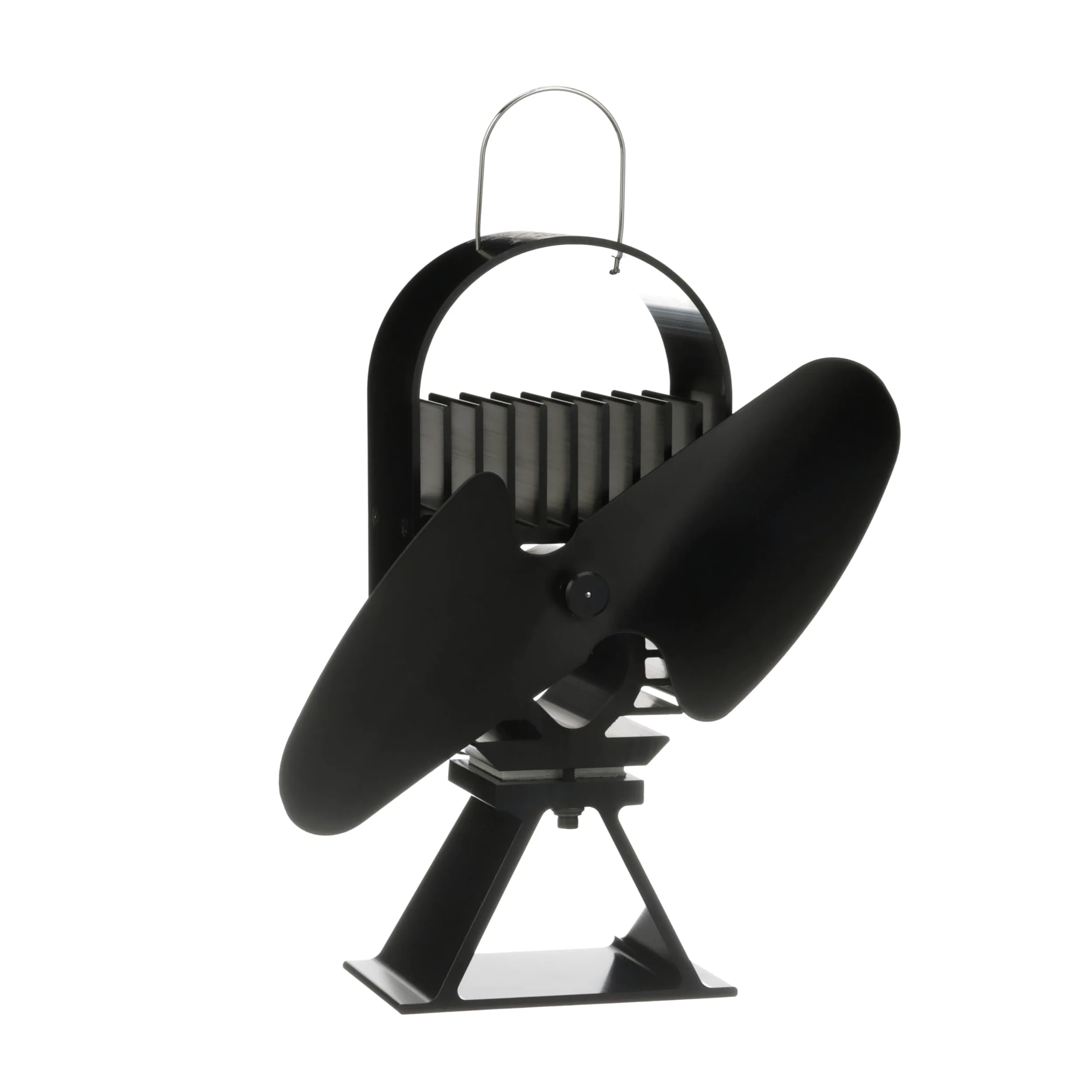 Ecofan AirDeco II, ventola per stufa a legna in stile contemporaneo, alimentata a calore, 322 m3/h, lama in nero da 20,30 cm (8")