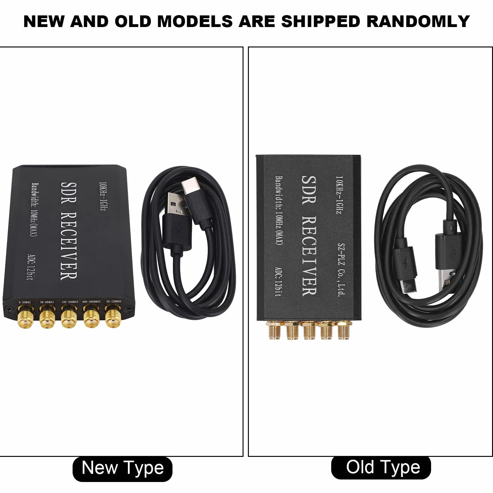 Ricevitore Radio Software-defined Semplificato Kit Ricevitore SDR USB Risoluzione 12 Bit 10k‑1GHz Larghezza di Banda 10MHz, Compatibile con GNURadio/SDR Touch, Adatto per