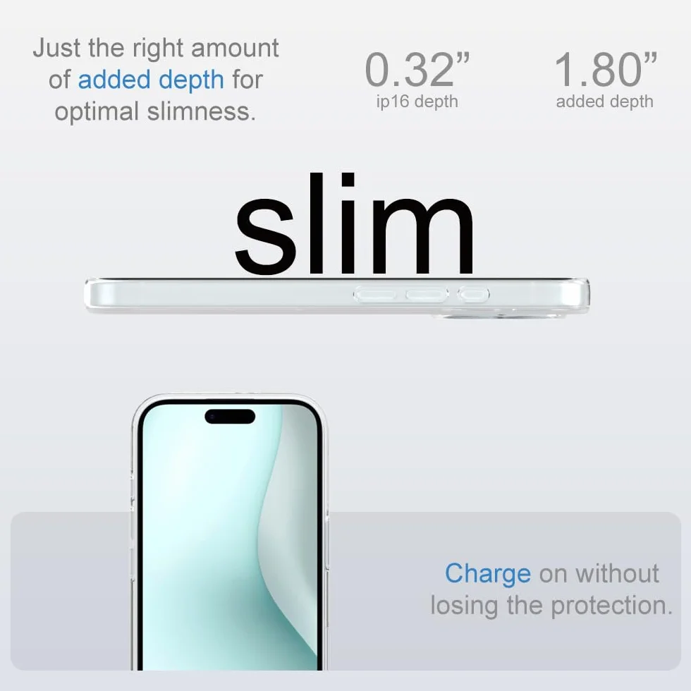 Captor Cover iPhone 16, Custodia Trasparente in Silicone Morbido, Protezione Fotocamera, Anti-Ingiallimento, Flessibile e Resistente per iPhone 16 Cover (Bordi Rialzati)