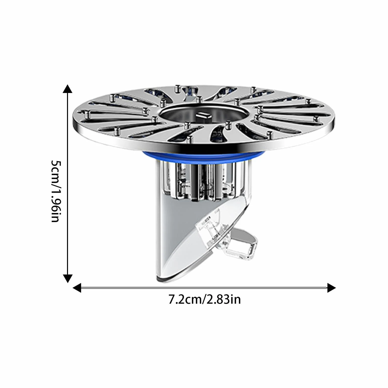 Scarico a pavimento per bagno in acciaio inox antiodore con sifone per doccia