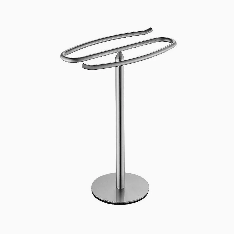 Portasciugamani da Terra Portasciugamani Verticale da appoggio Portasciugamani da Cucina Mobile da Tavolo Portasciugamani Appendiabiti in Acciaio Inossidabile 304 Portasciugamani(Silver)