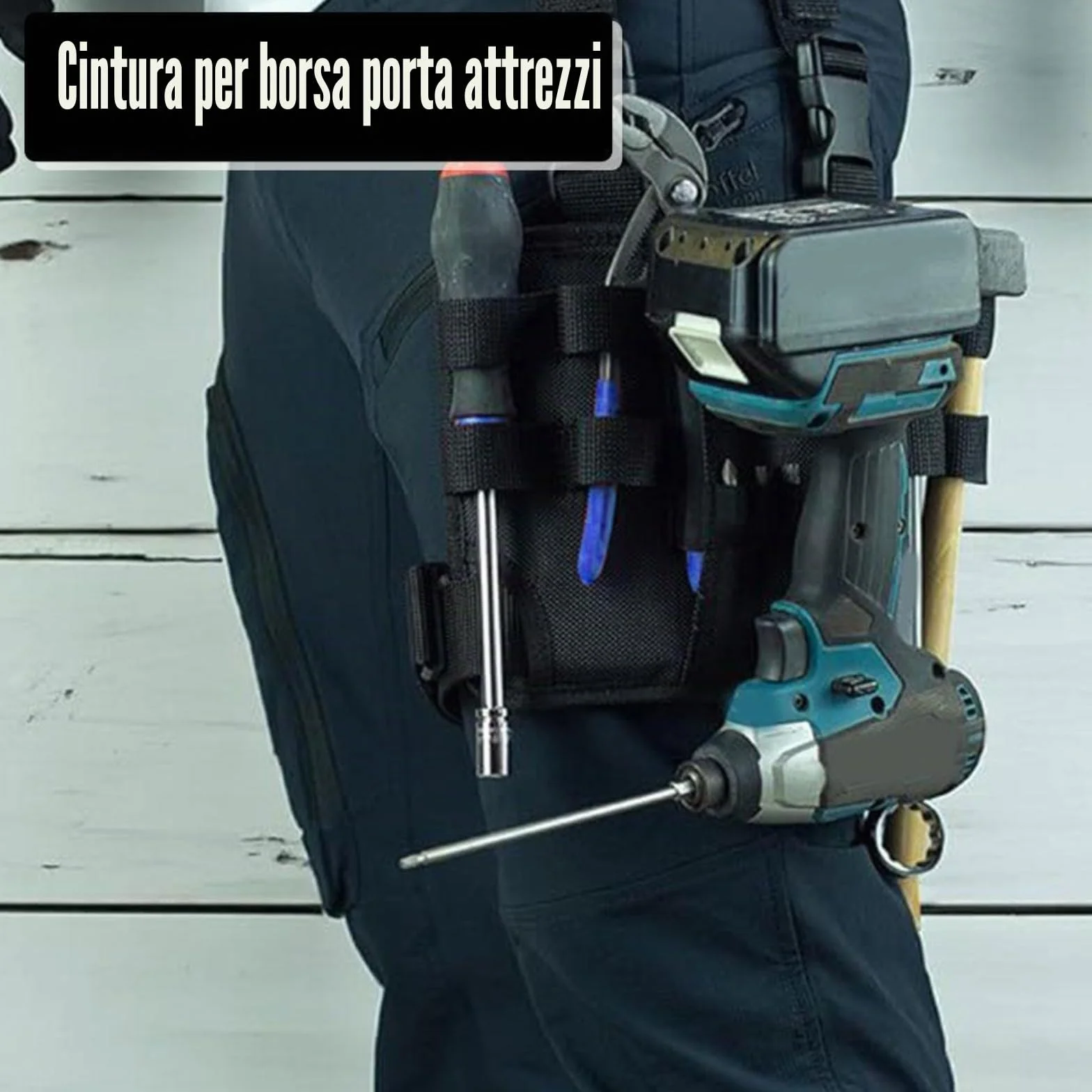 Borsa per attrezzi da lavoro per cintura da gamba, organizzatore, marsupio operaio falegname