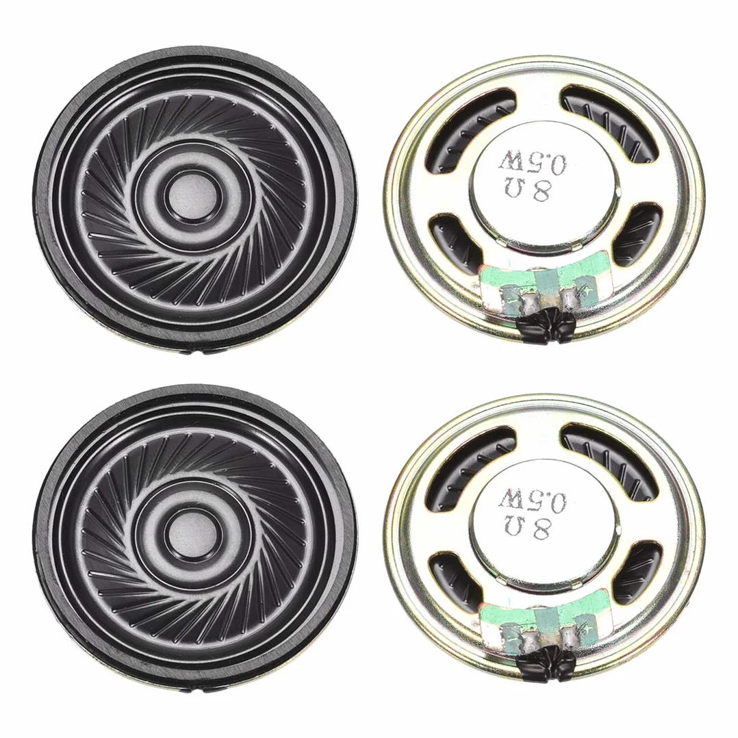sourcing map 0.5 W 8 Ohm Altoparlante Magnetico DIY 36mm Forma Rotonda Sostituzione Altoparlante 4pcs