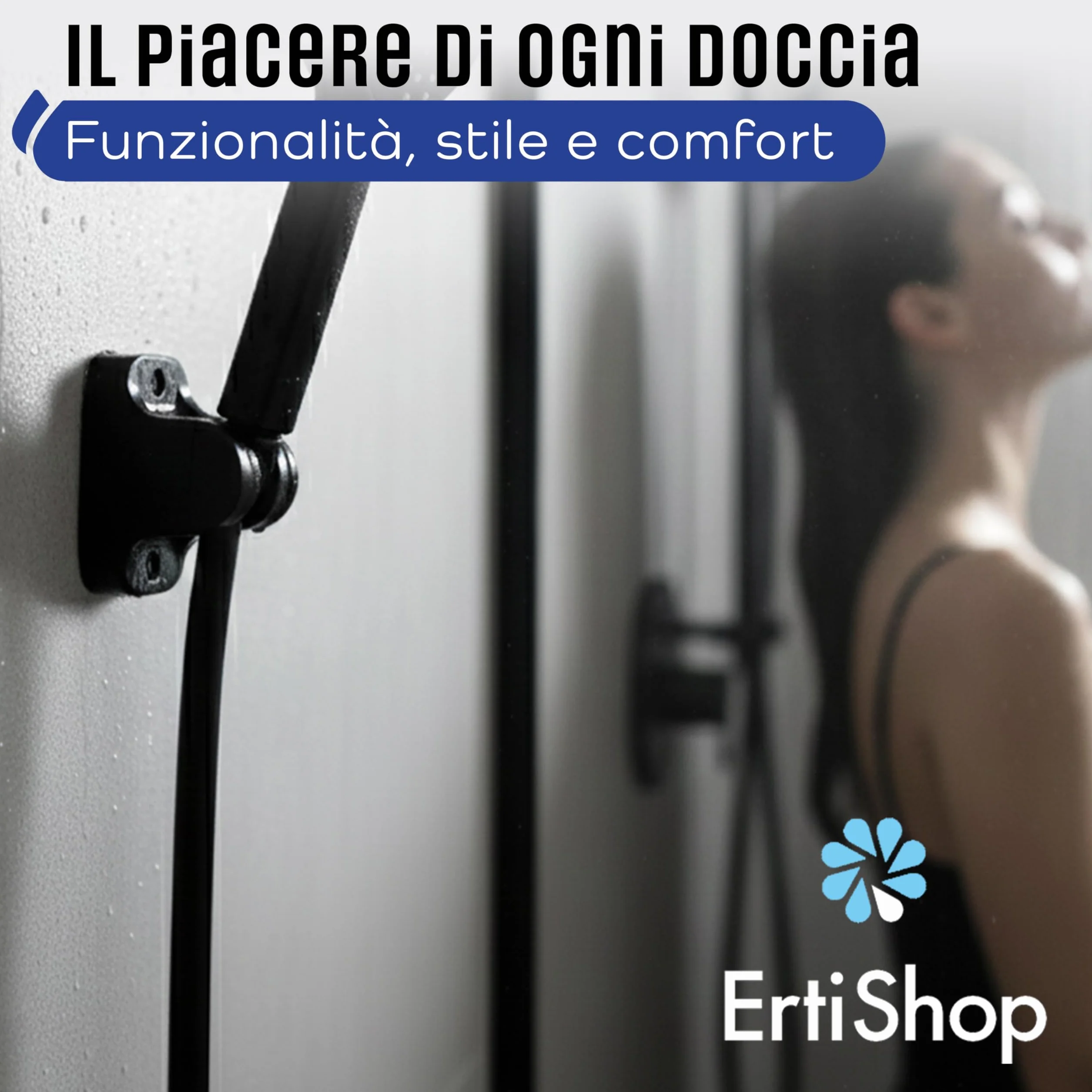 Flessibile Doccia 150 cm Universale in PVC – Tubo Doccia Antipiega con Giunti Rinforzati e Kit Accessori – Installazione Facile e Compatibile con Tutti i Doccini Standard