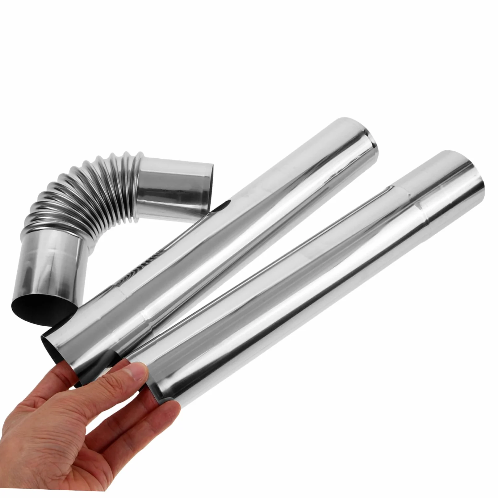 Tubo di Scarico in Acciaio Inox per Stufa Tubi per Riscaldamento Accessori per Stufa Tubo Flessibile Tubi di Sfiato per Casa